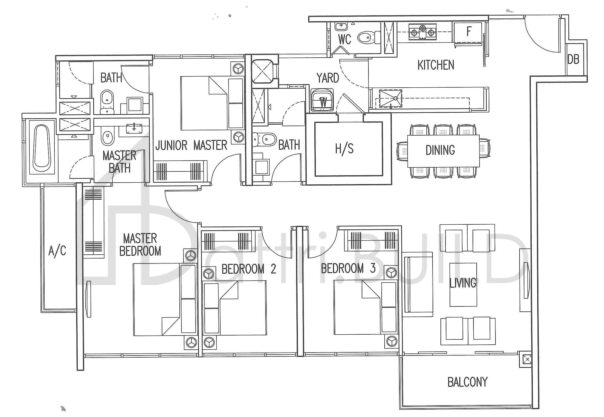 MY MANHATTAN D1-P floorplan (watermarked)
