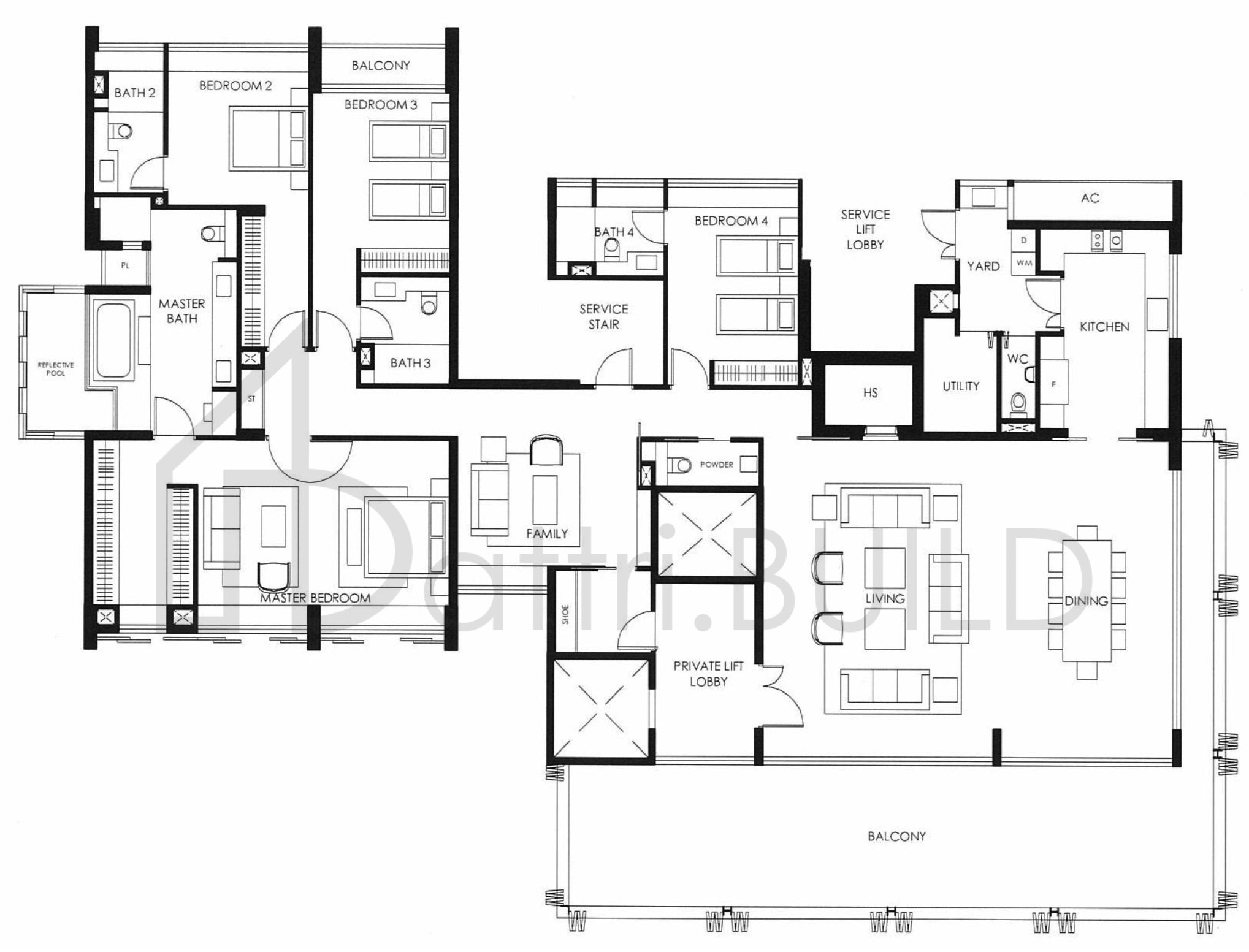 THE NASSIM F1 floorplan (watermarked)