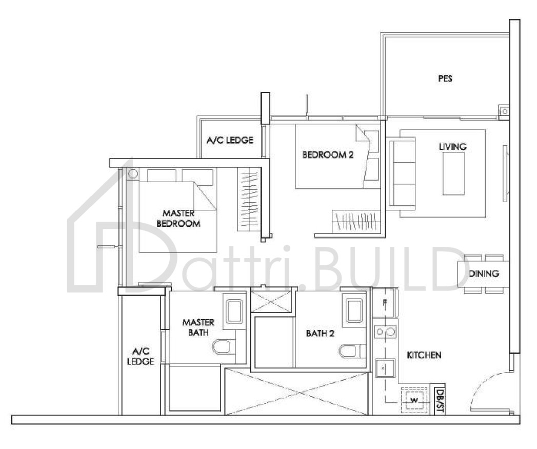 THE ALPS RESIDENCES B4-P floorplan (watermarked)