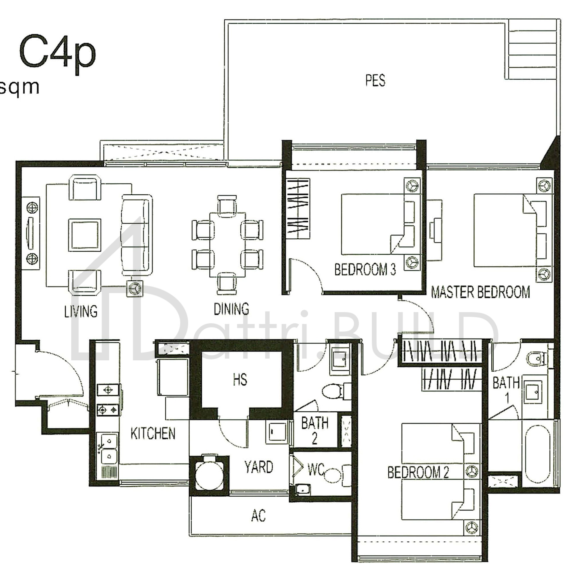 BELMOND GREEN C4p floorplan (watermarked)
