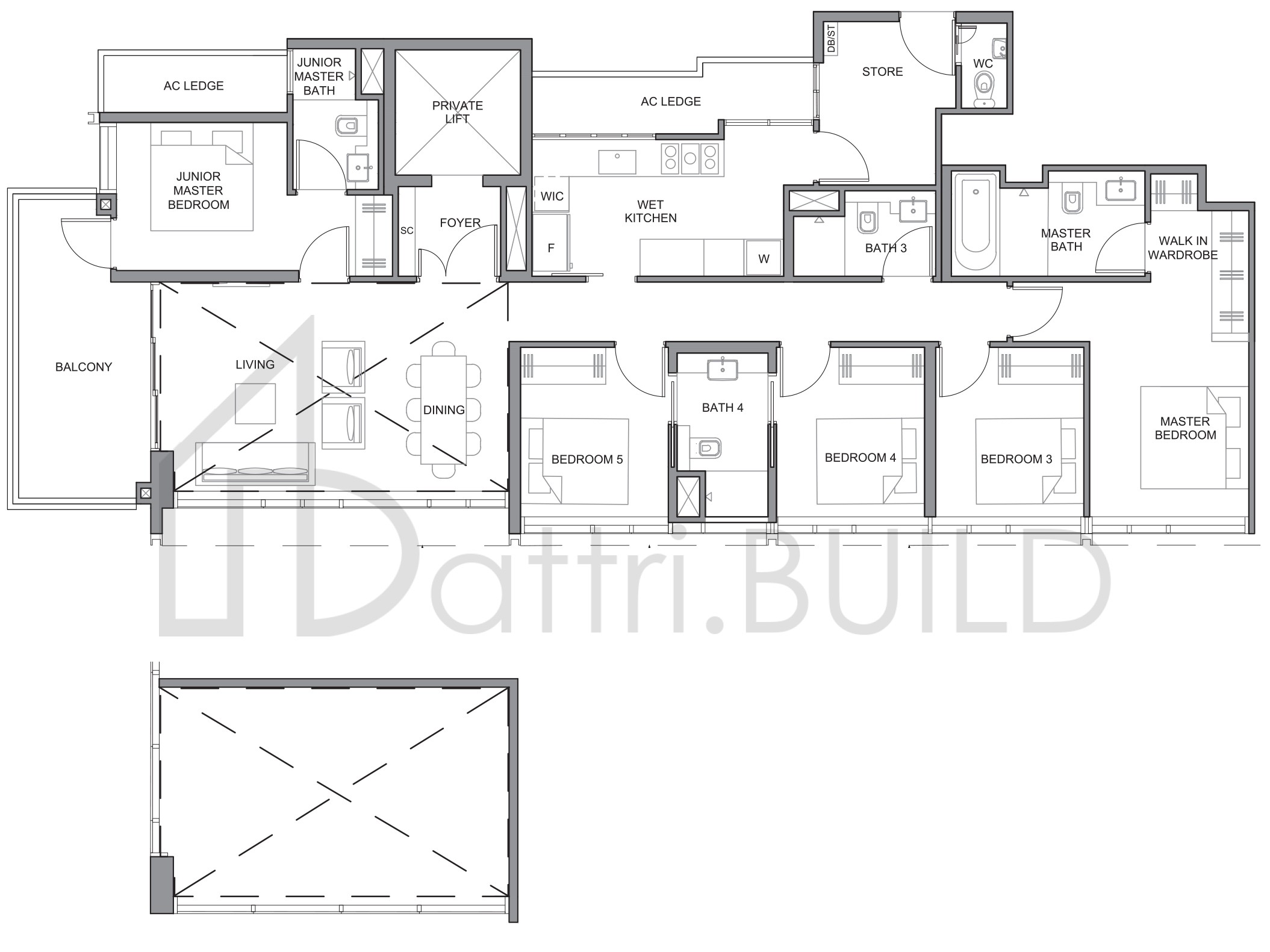 PARC CLEMATIS 5BR-P2H floorplan (watermarked)