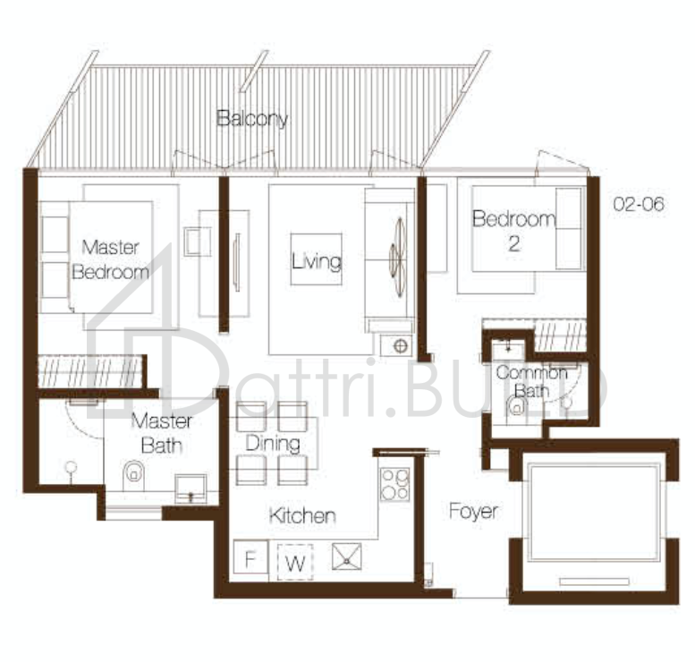CLUNY PARK RESIDENCE B2 floorplan (watermarked)
