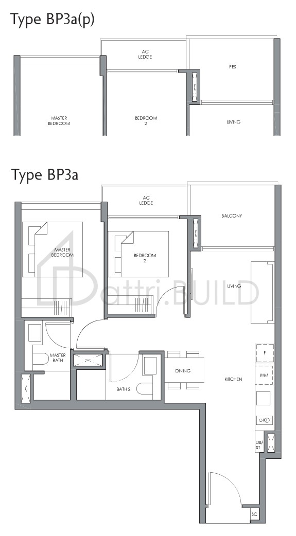 FOURTH AVENUE RESIDENCES BP3a floorplan (watermarked)