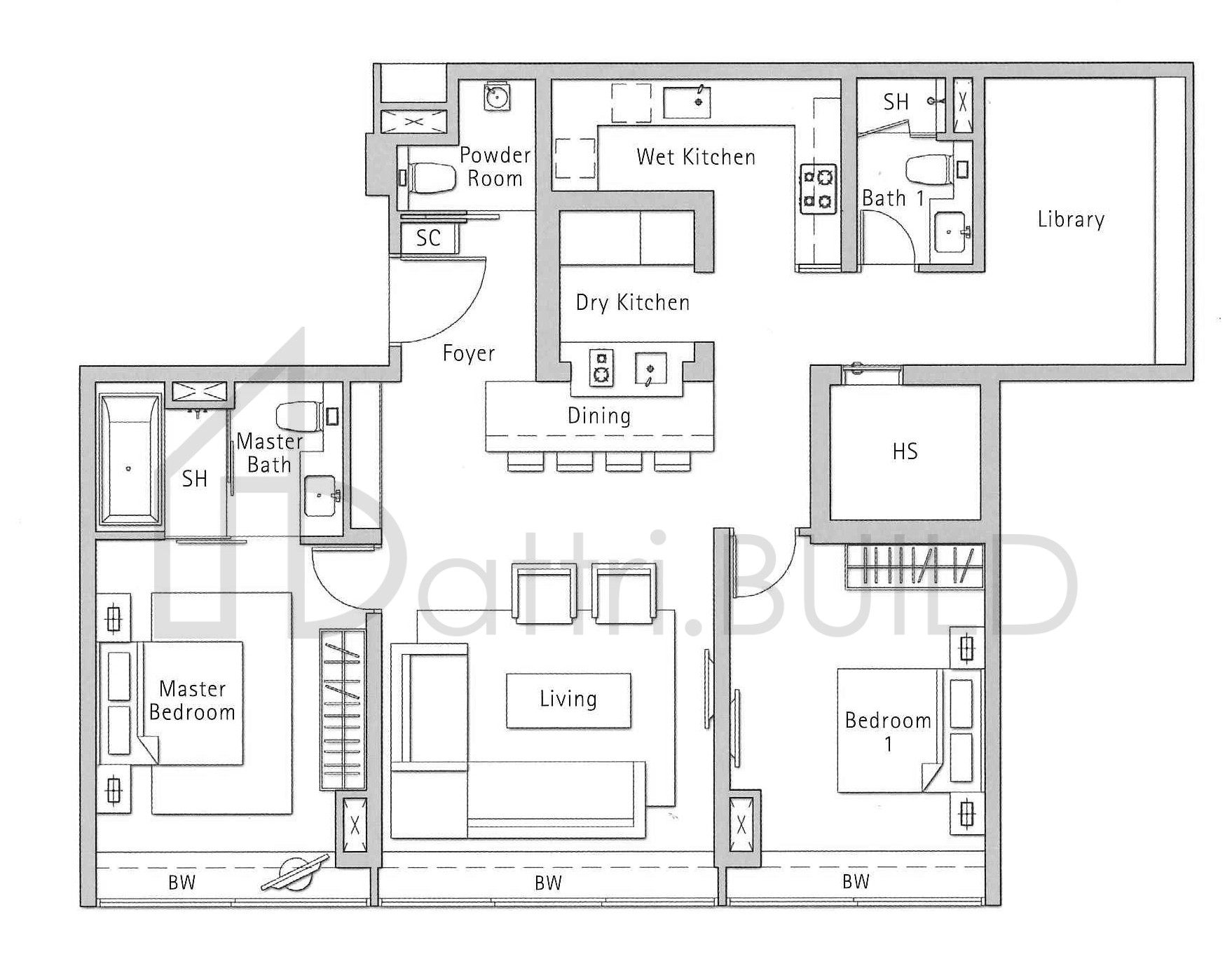 THE HOLLAND COLLECTION B2 floorplan (watermarked)