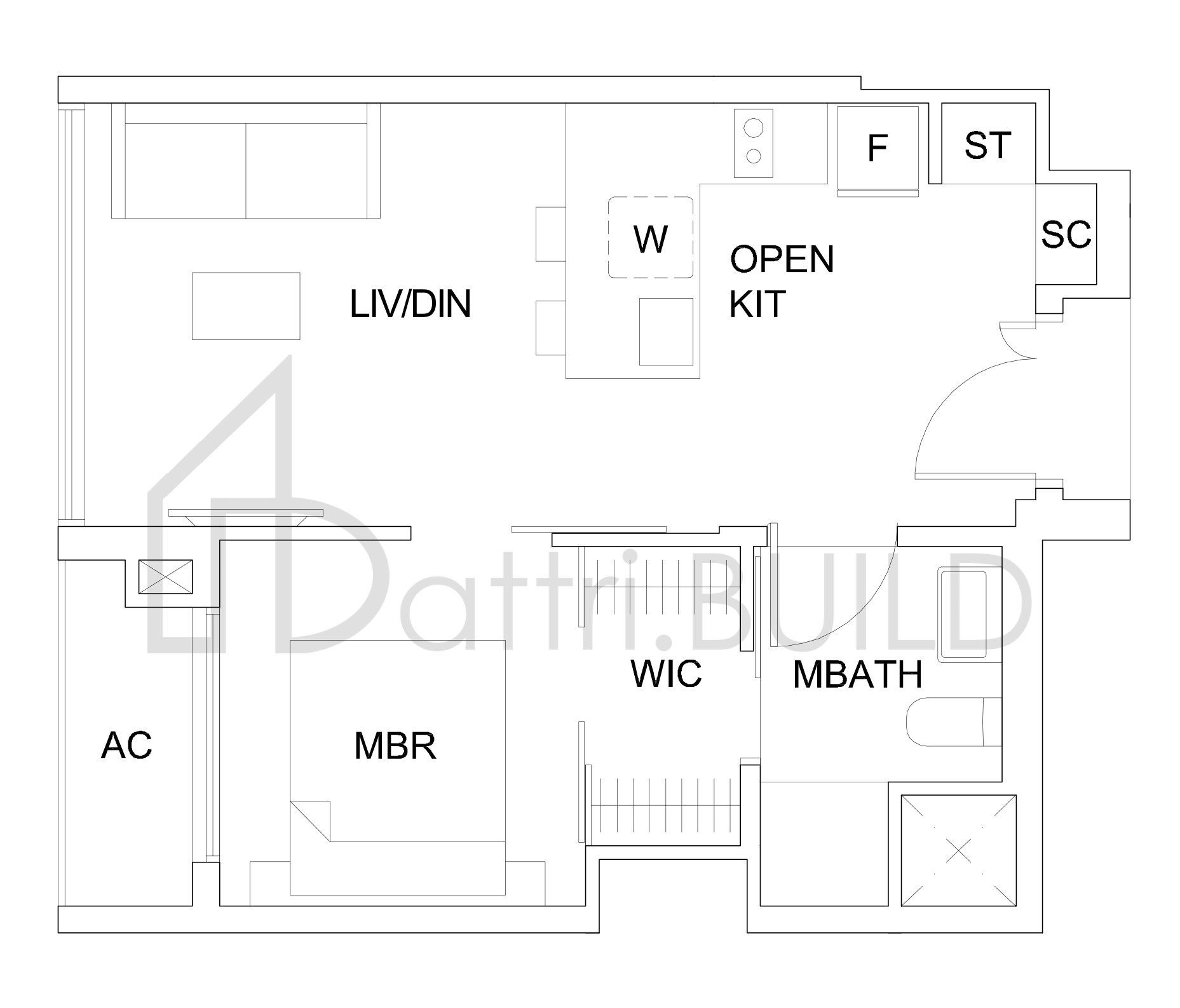 SKY VUE Aa(1-br) floorplan (watermarked)