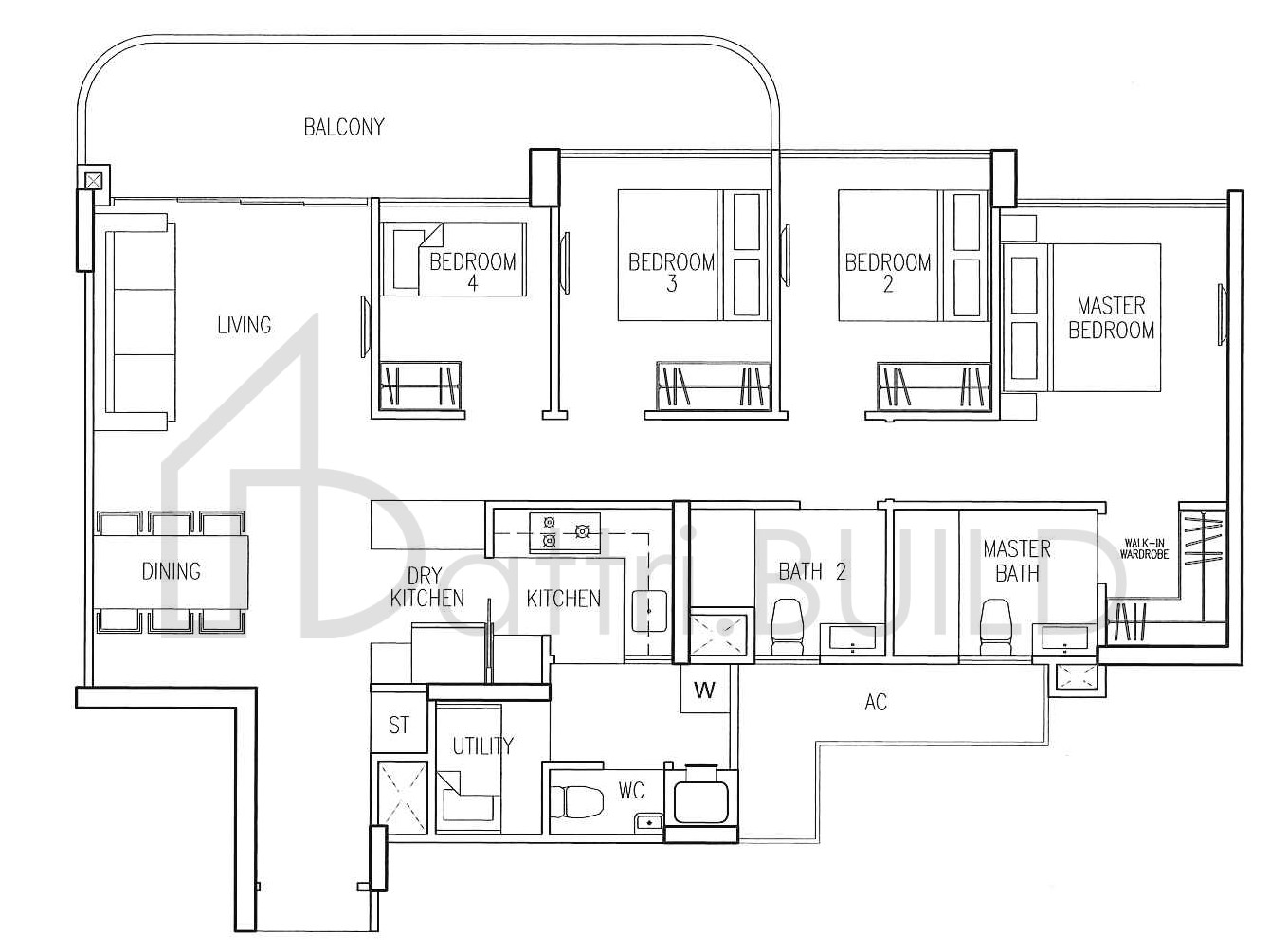 RIVERSOUND RESIDENCE D2 floorplan (watermarked)