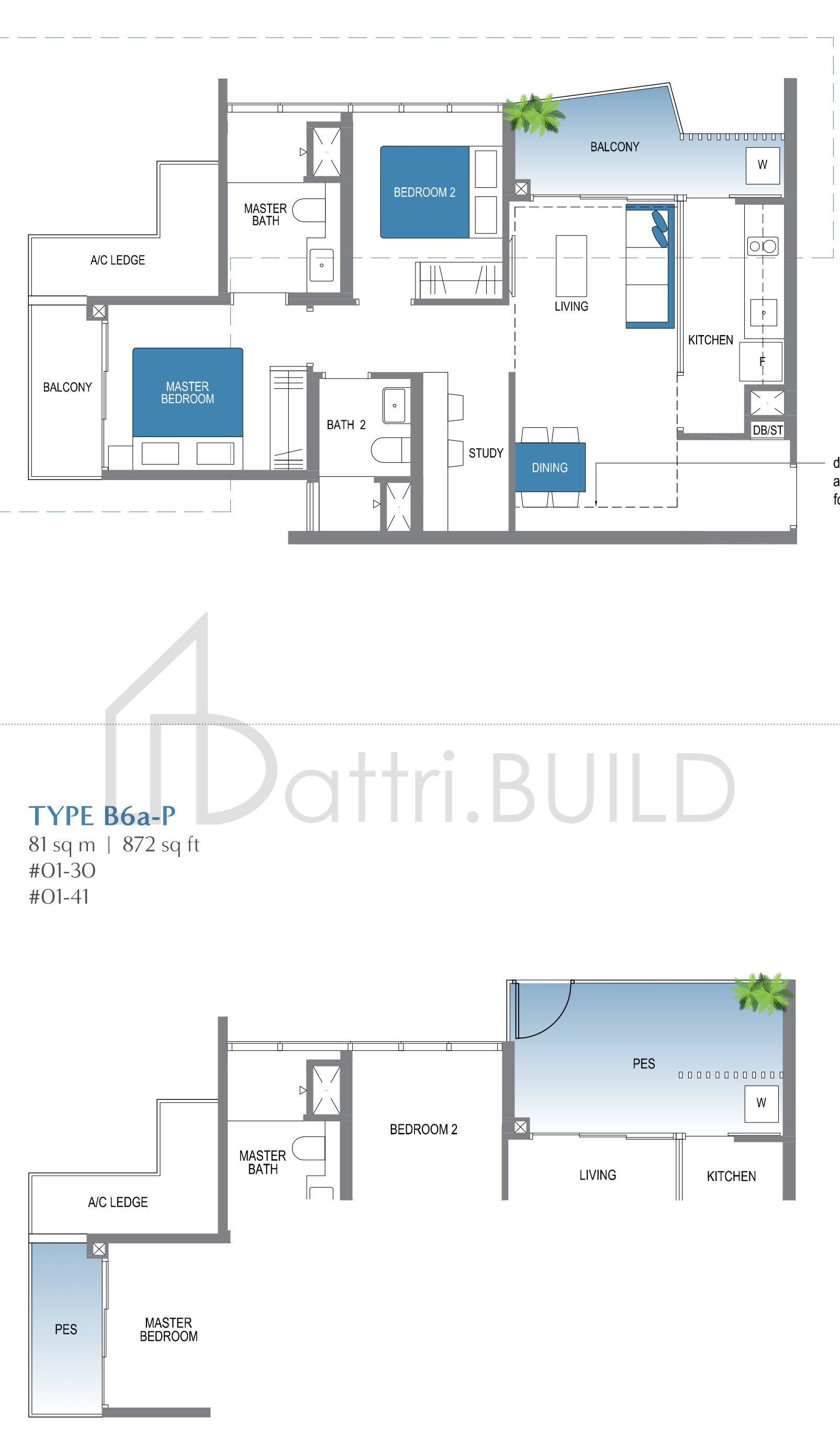 LAKE GRANDE B6a-P floorplan (watermarked)