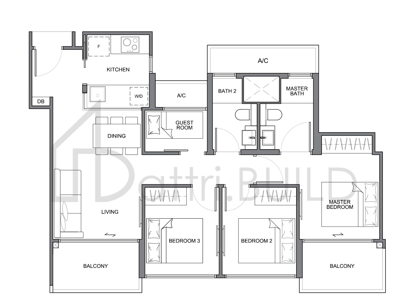 THE NAVIAN B2 floorplan (watermarked)