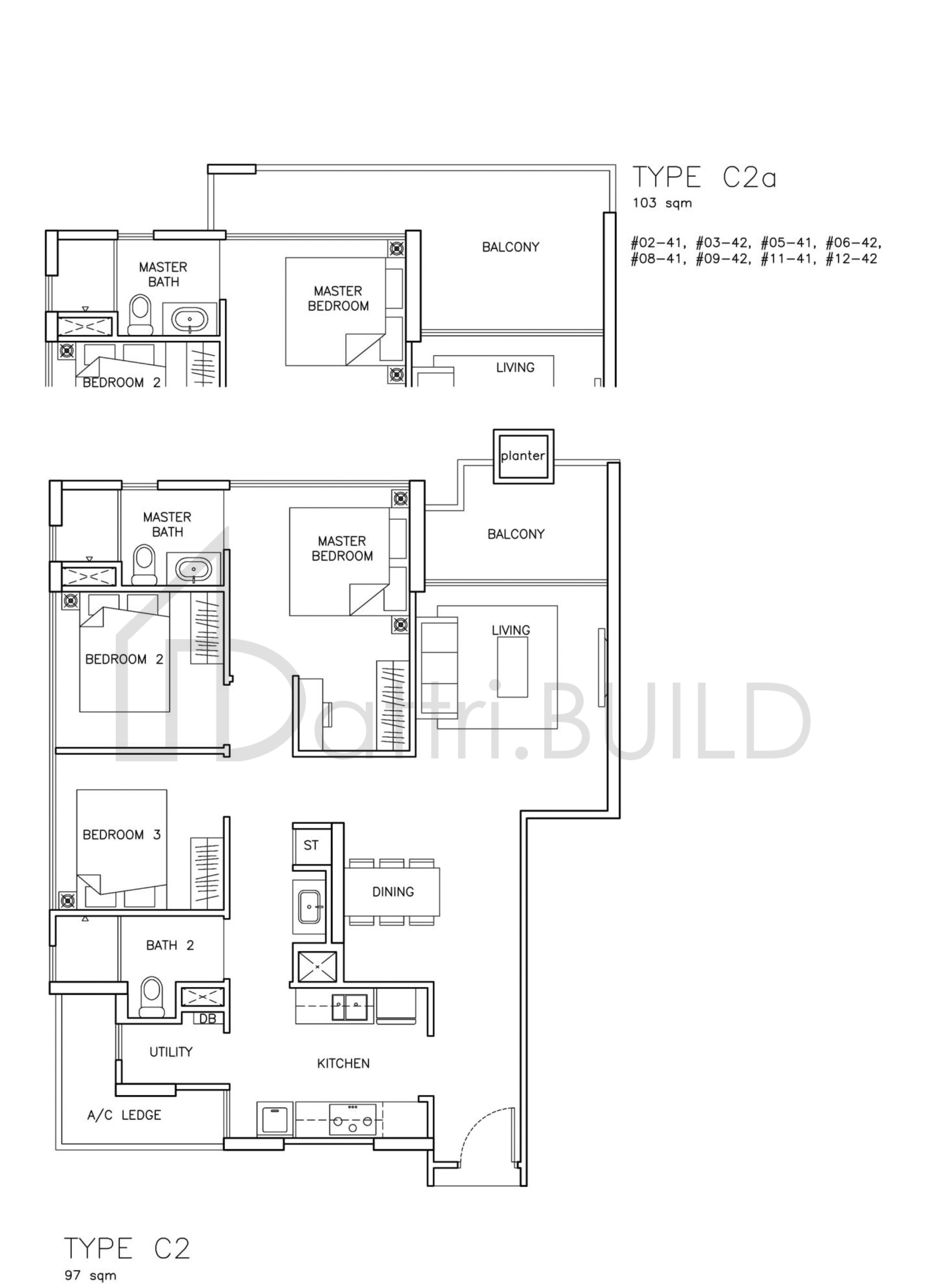 THE SANTORINI C2a floorplan (watermarked)