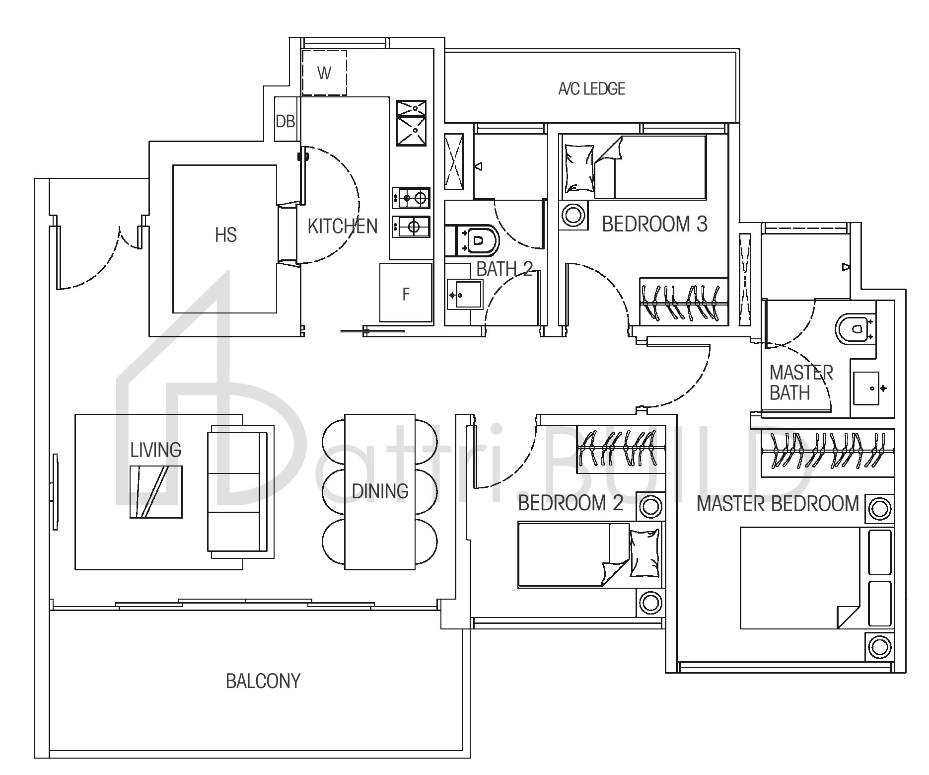 HEDGES PARK CONDOMINIUM 3b floorplan (watermarked)
