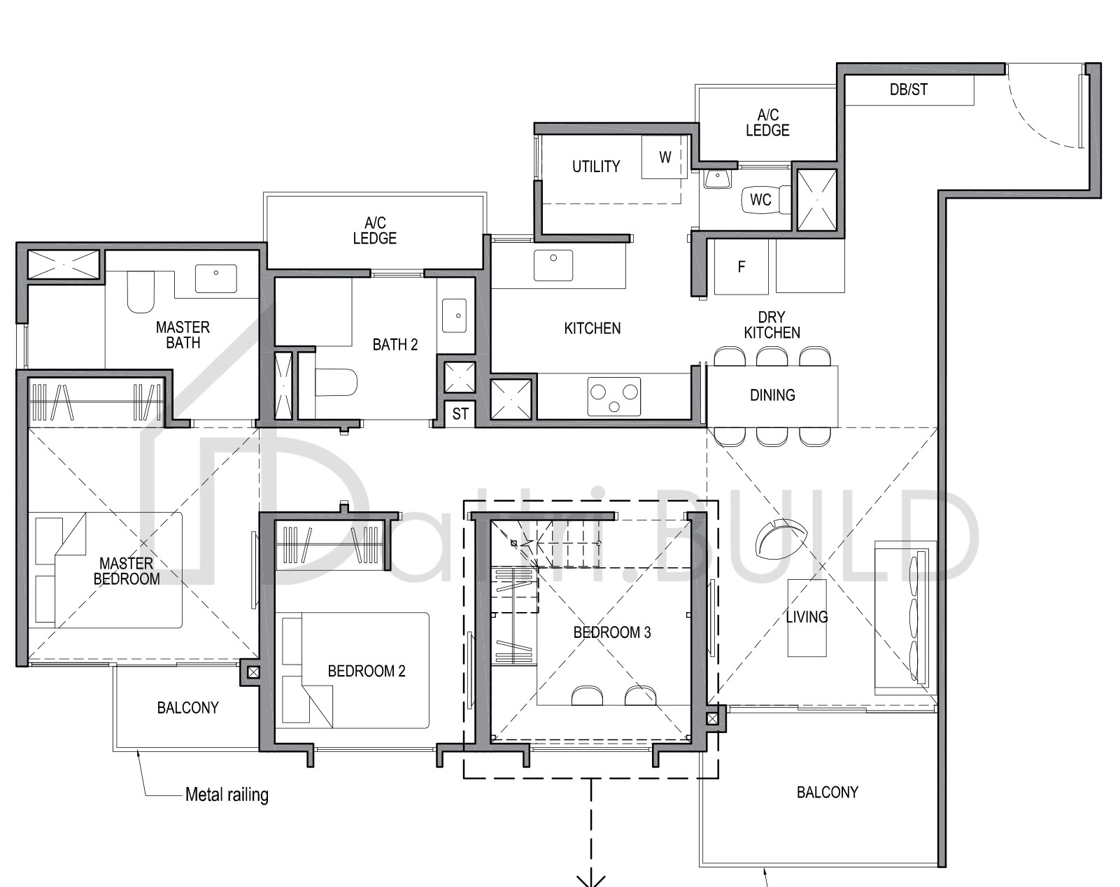PARK COLONIAL 3D1-PH floorplan (watermarked)