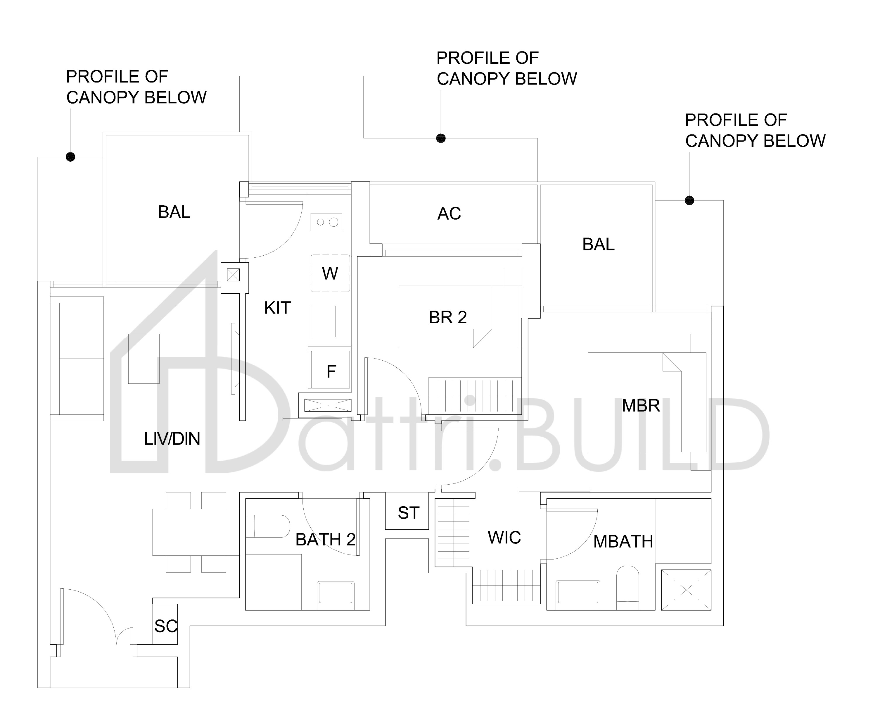 SKY VUE B2d1(2-br Suite) floorplan (watermarked)