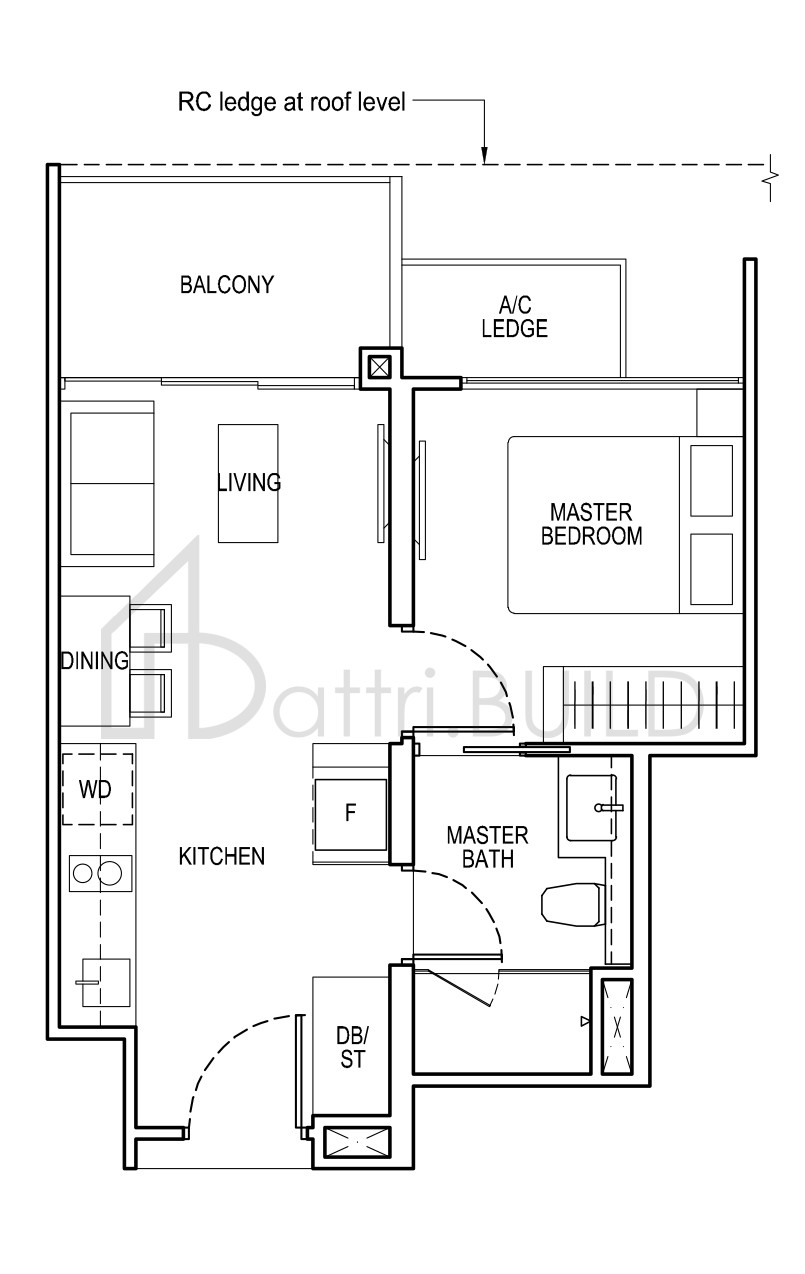 THE TAPESTRY A1 floorplan (watermarked)