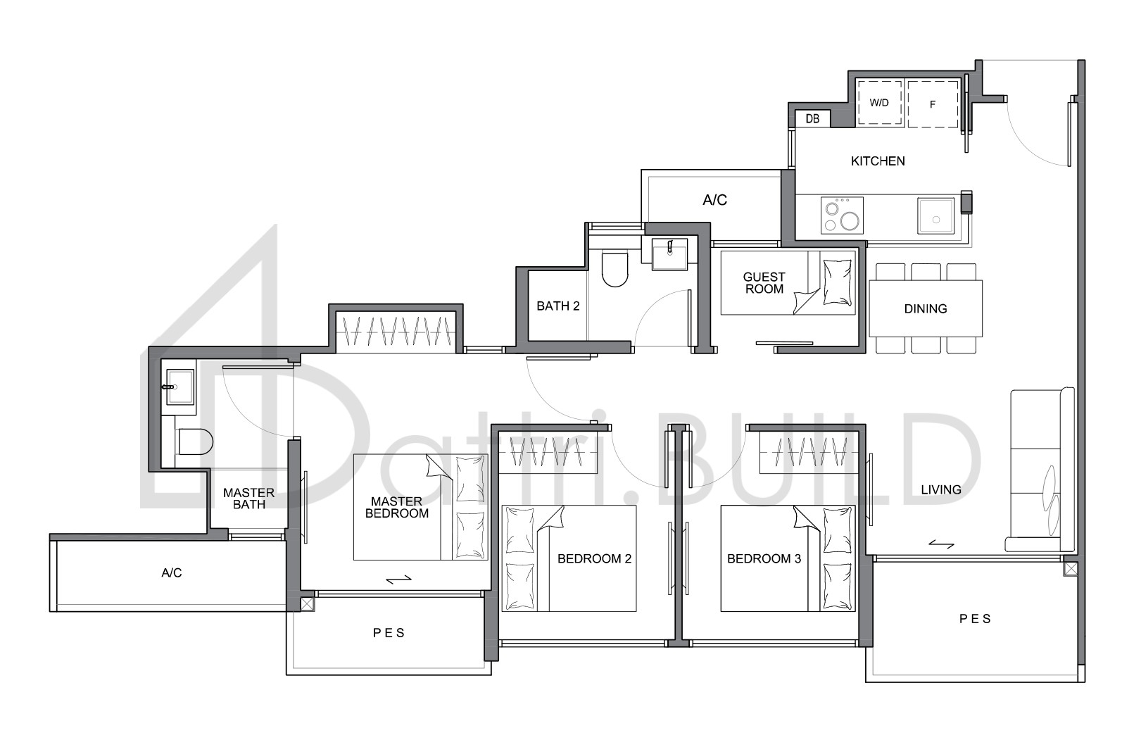 THE NAVIAN B1-G floorplan (watermarked)