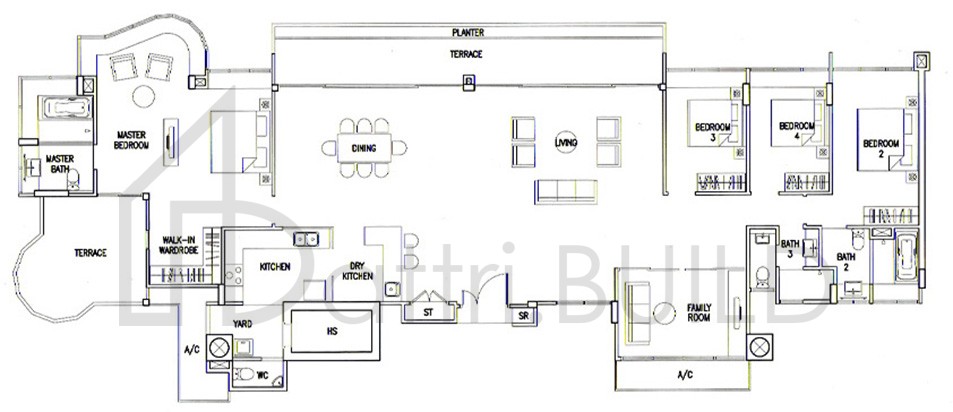 THE CALROSE PC3 floorplan (watermarked)