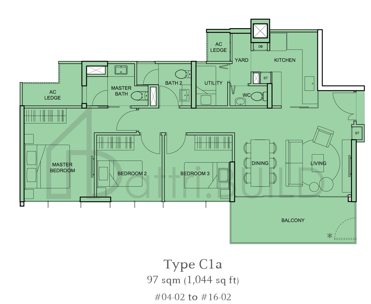 THE TEMBUSU C1a floorplan (watermarked)