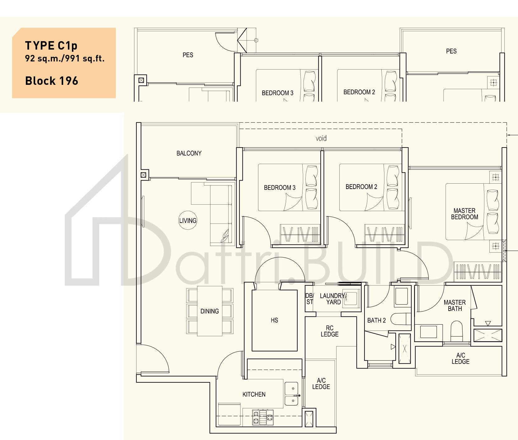 WESTWOOD RESIDENCES C1p floorplan (watermarked)