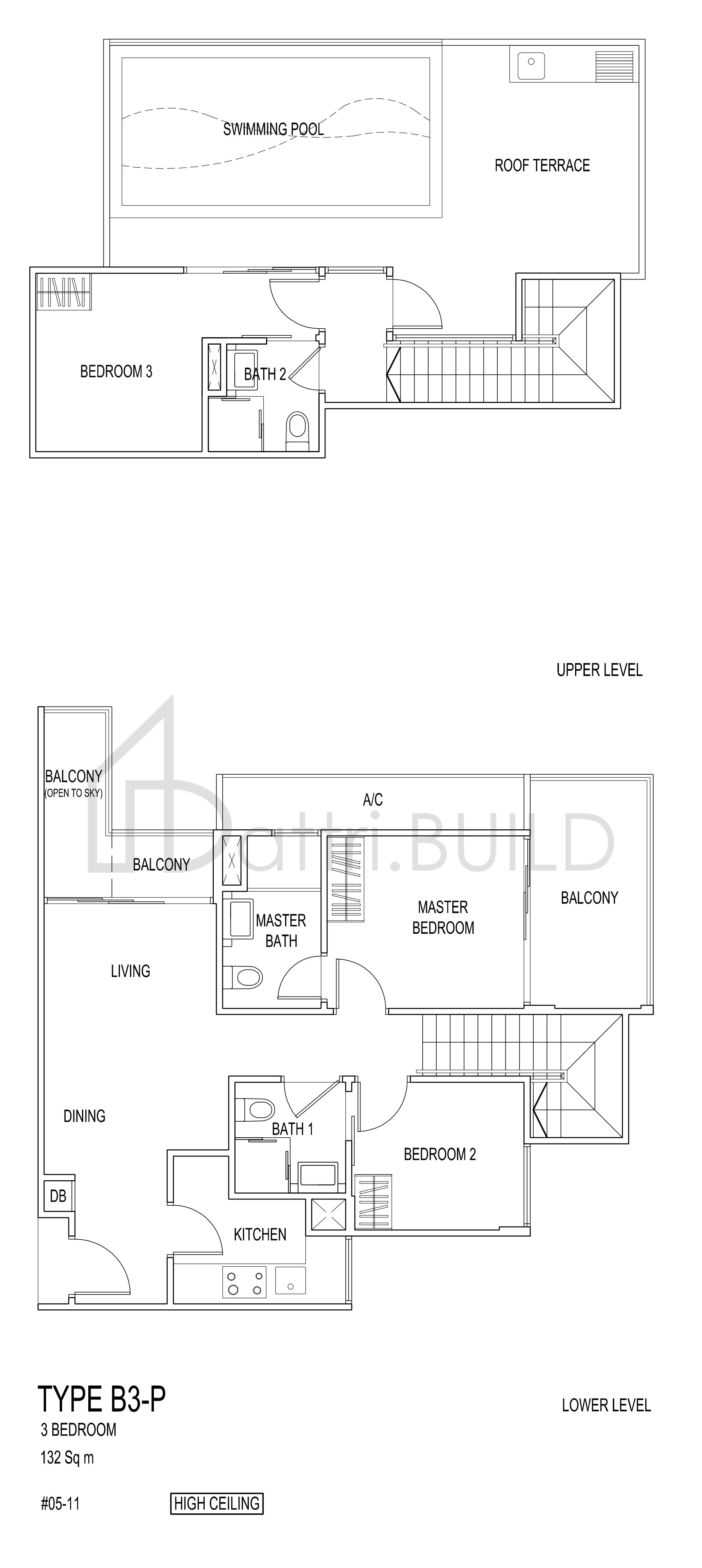 JADE RESIDENCES B3-P floorplan (watermarked)