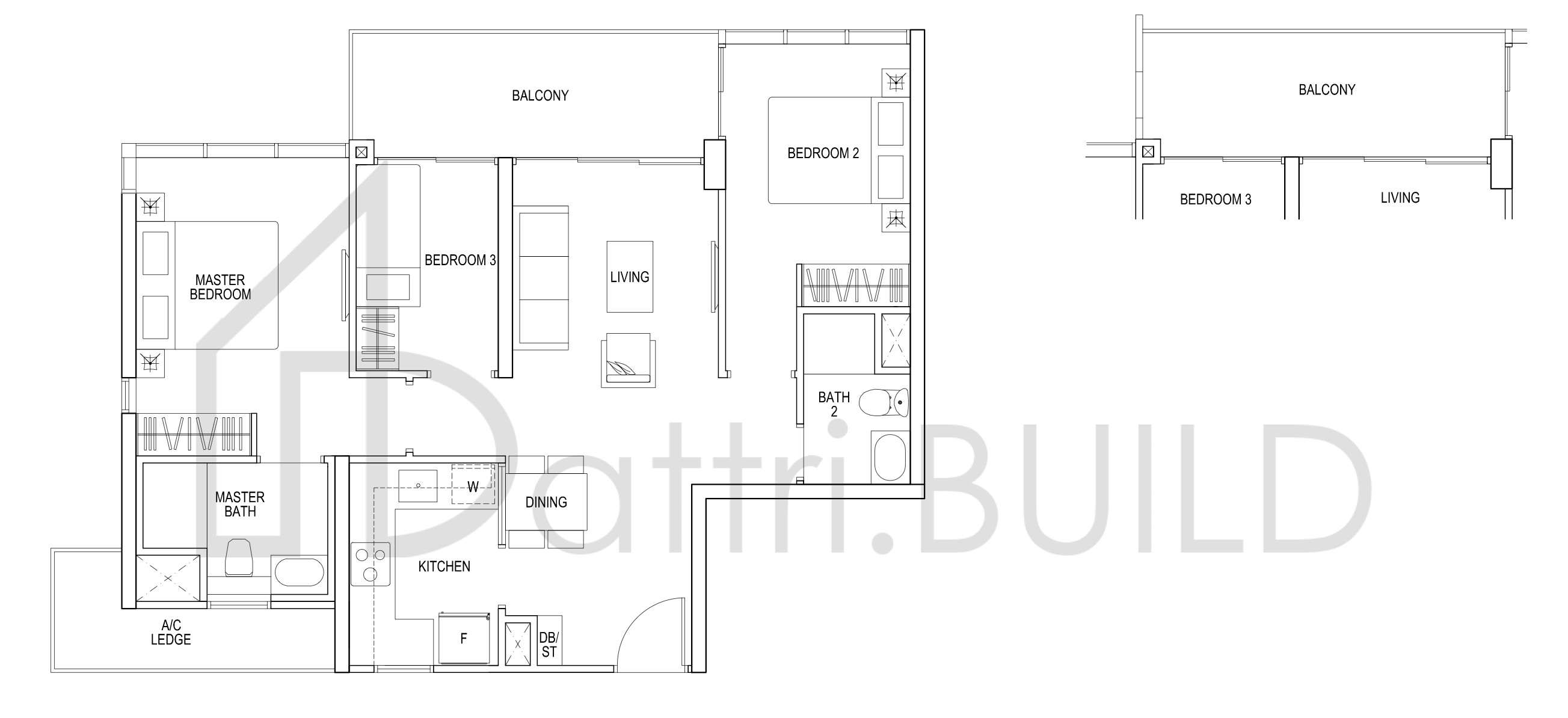 THE POIZ RESIDENCES H C1 floorplan (watermarked)