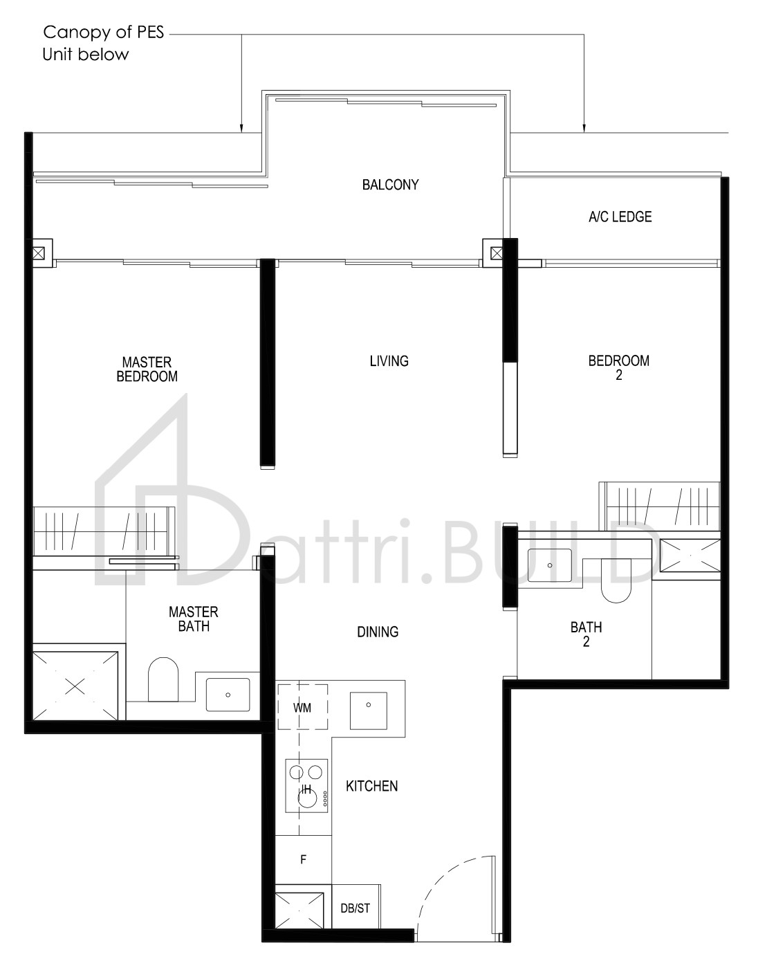 DAINTREE RESIDENCE B2c floorplan (watermarked)