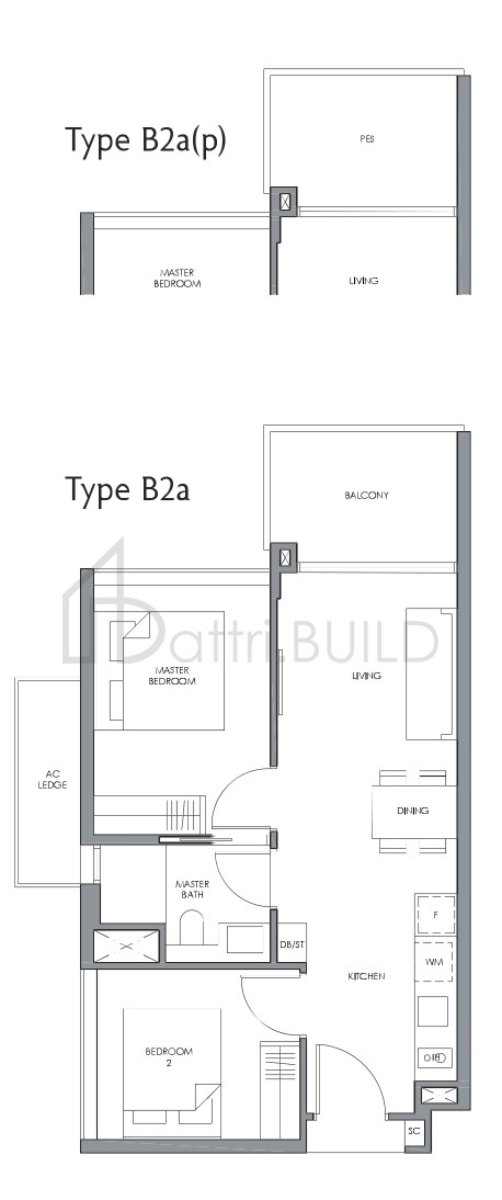 FOURTH AVENUE RESIDENCES B2a floorplan (watermarked)