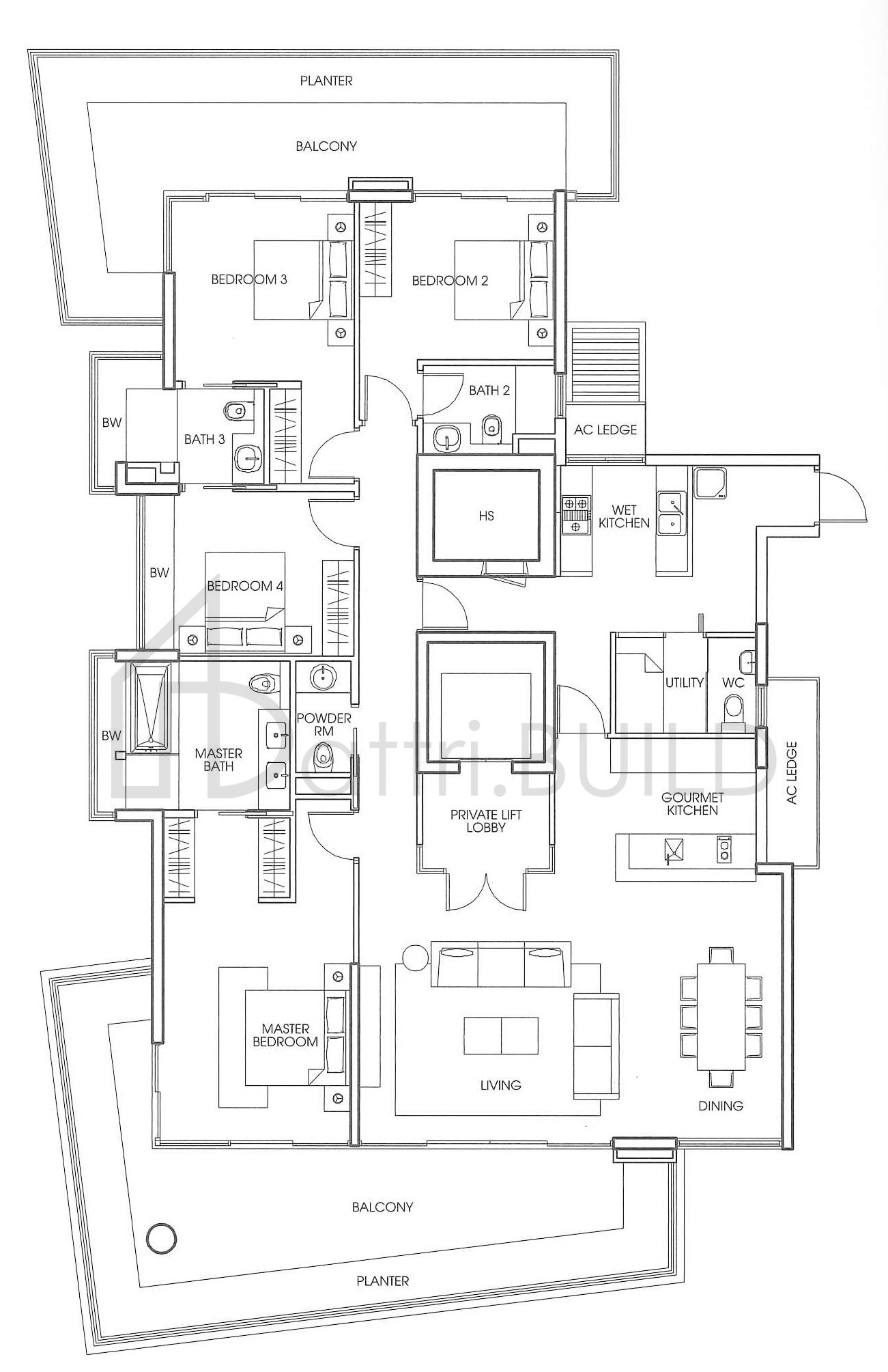 THE ORANGE GROVE B1a floorplan (watermarked)