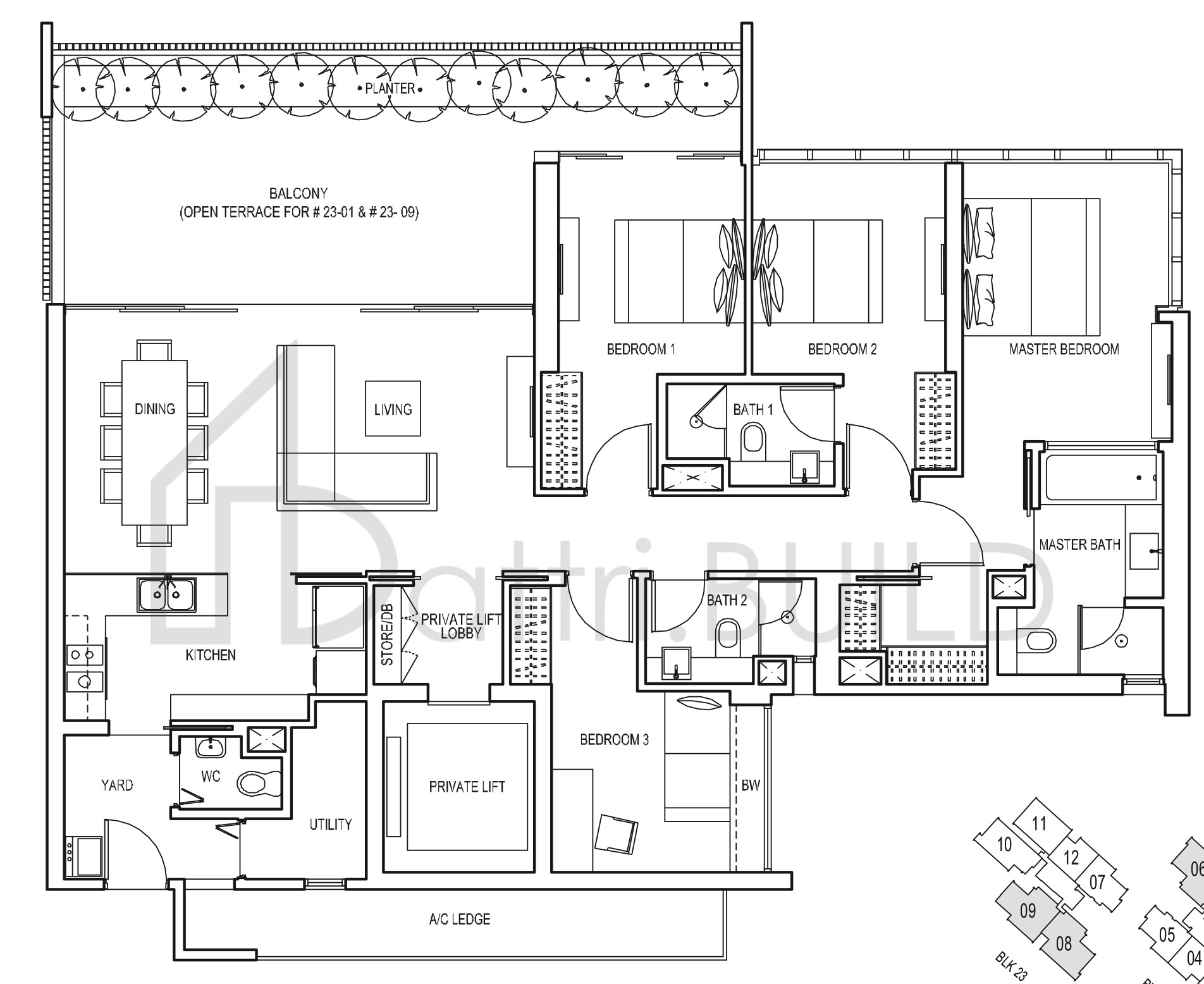 THE ARTE C2 floorplan (watermarked)