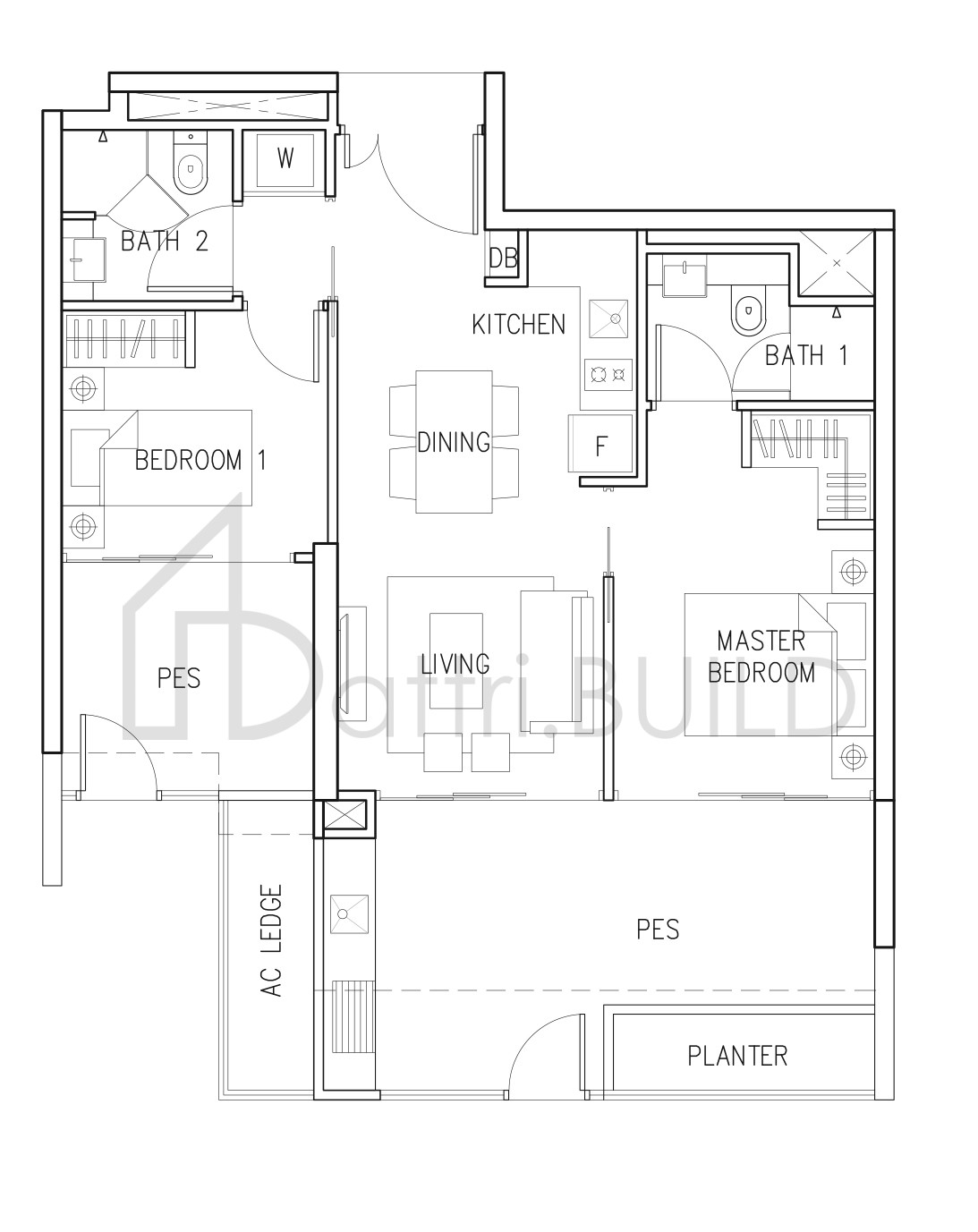 EIGHT RIVERSUITES B1 PES floorplan (watermarked)