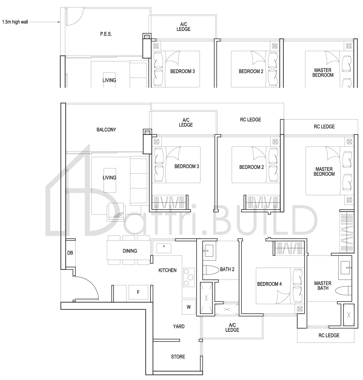 INZ RESIDENCE D1p floorplan (watermarked)