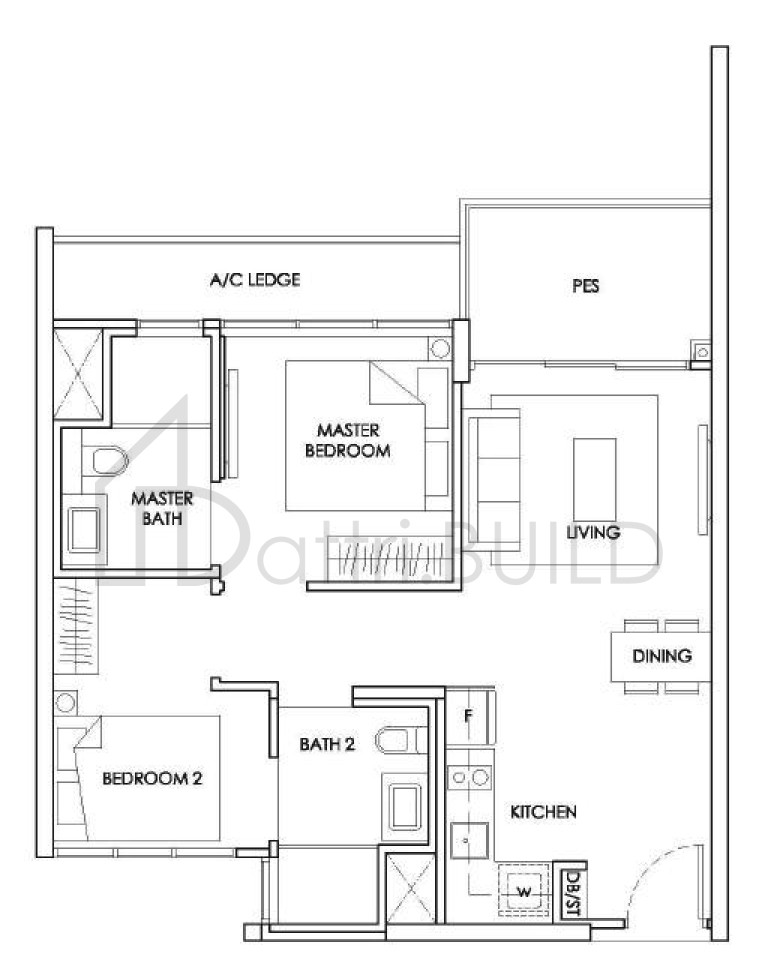 THE ALPS RESIDENCES B3-P floorplan (watermarked)