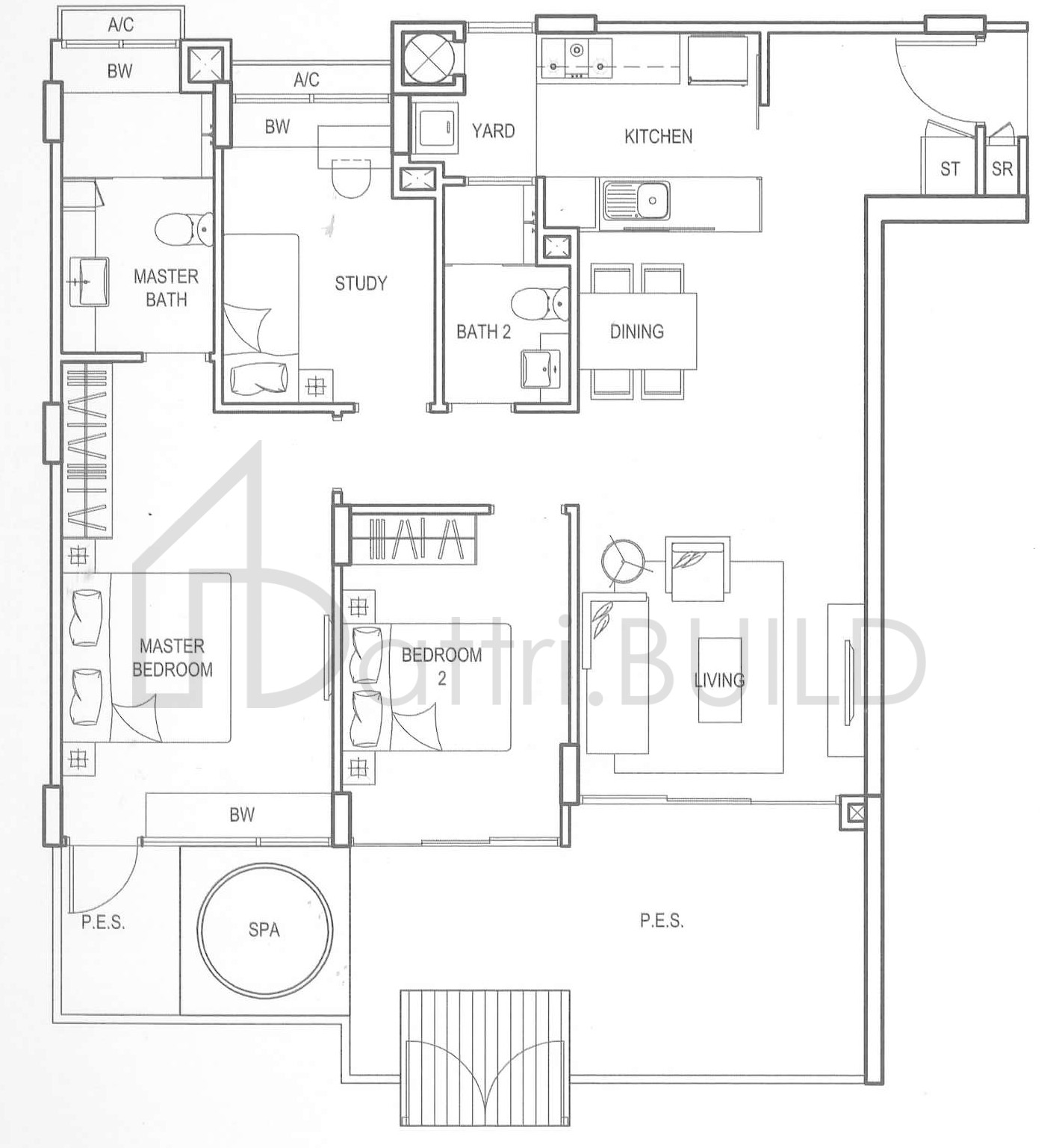 CLEMENTIWOODS CONDOMINIUM BS1P floorplan (watermarked)