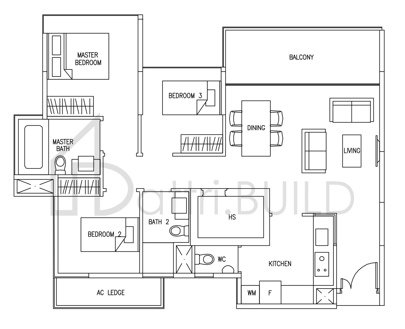 AUSTVILLE RESIDENCES B3 floorplan (watermarked)