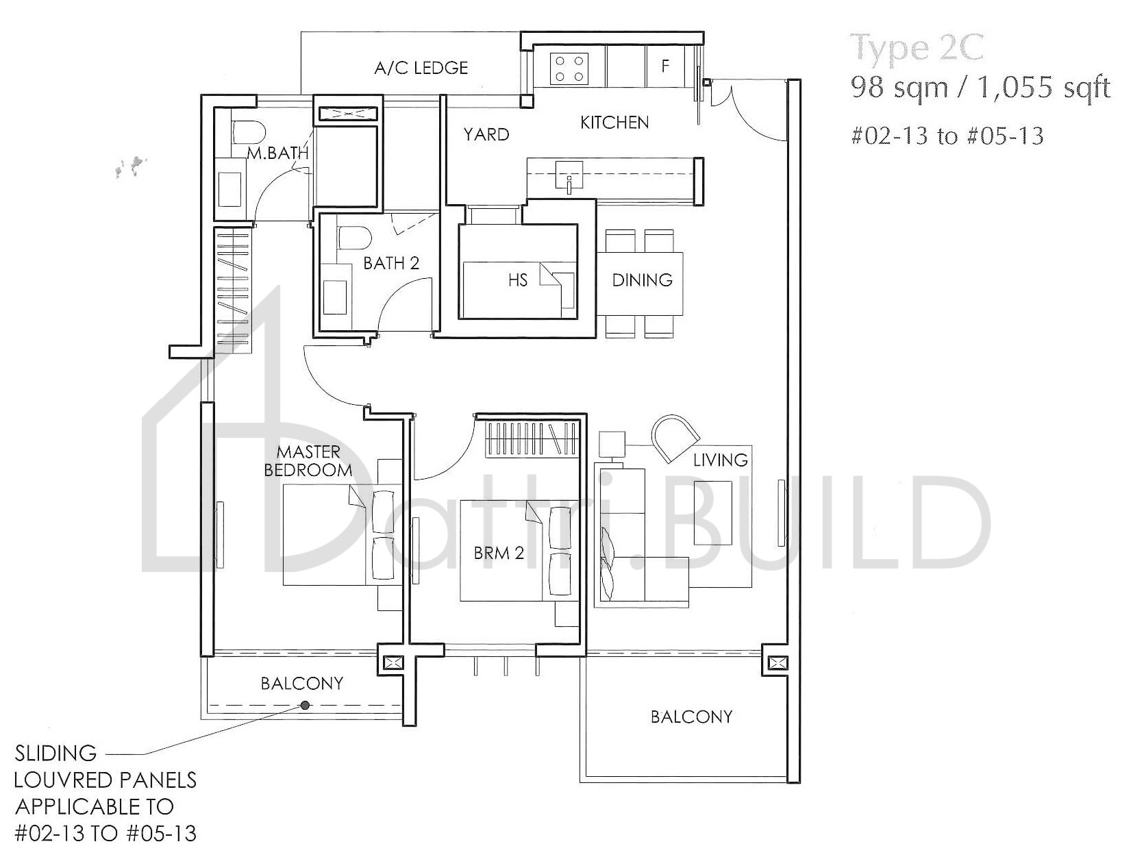 THE GLYNDEBOURNE 2C floorplan (watermarked)