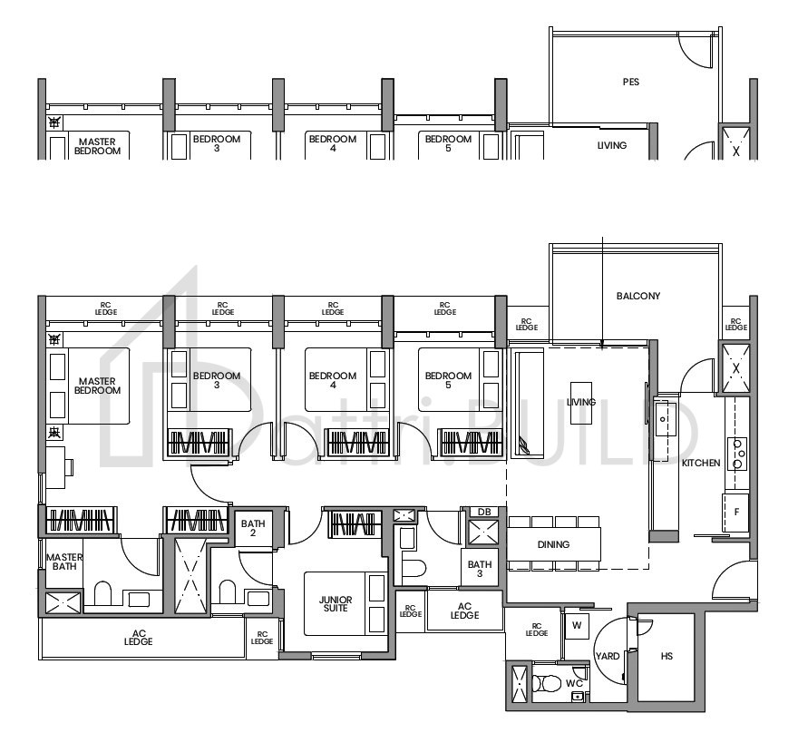 PARC GREENWICH E1-P floorplan (watermarked)
