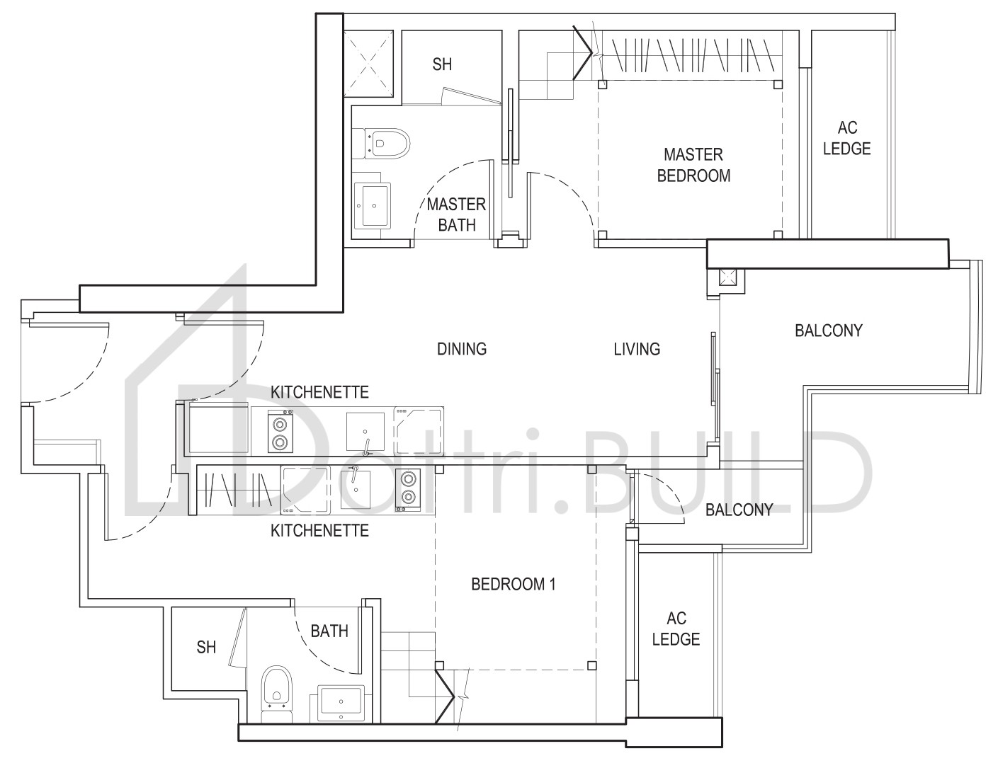 CITY GATE 2DK3 floorplan (watermarked)