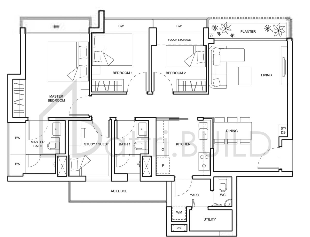 THE PALETTE C2a-2 floorplan (watermarked)