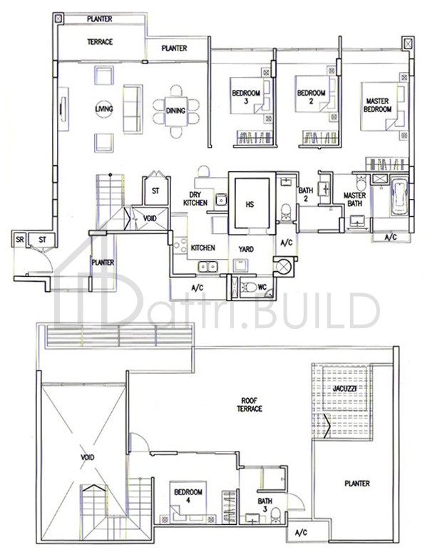 THE CALROSE DC3 floorplan (watermarked)