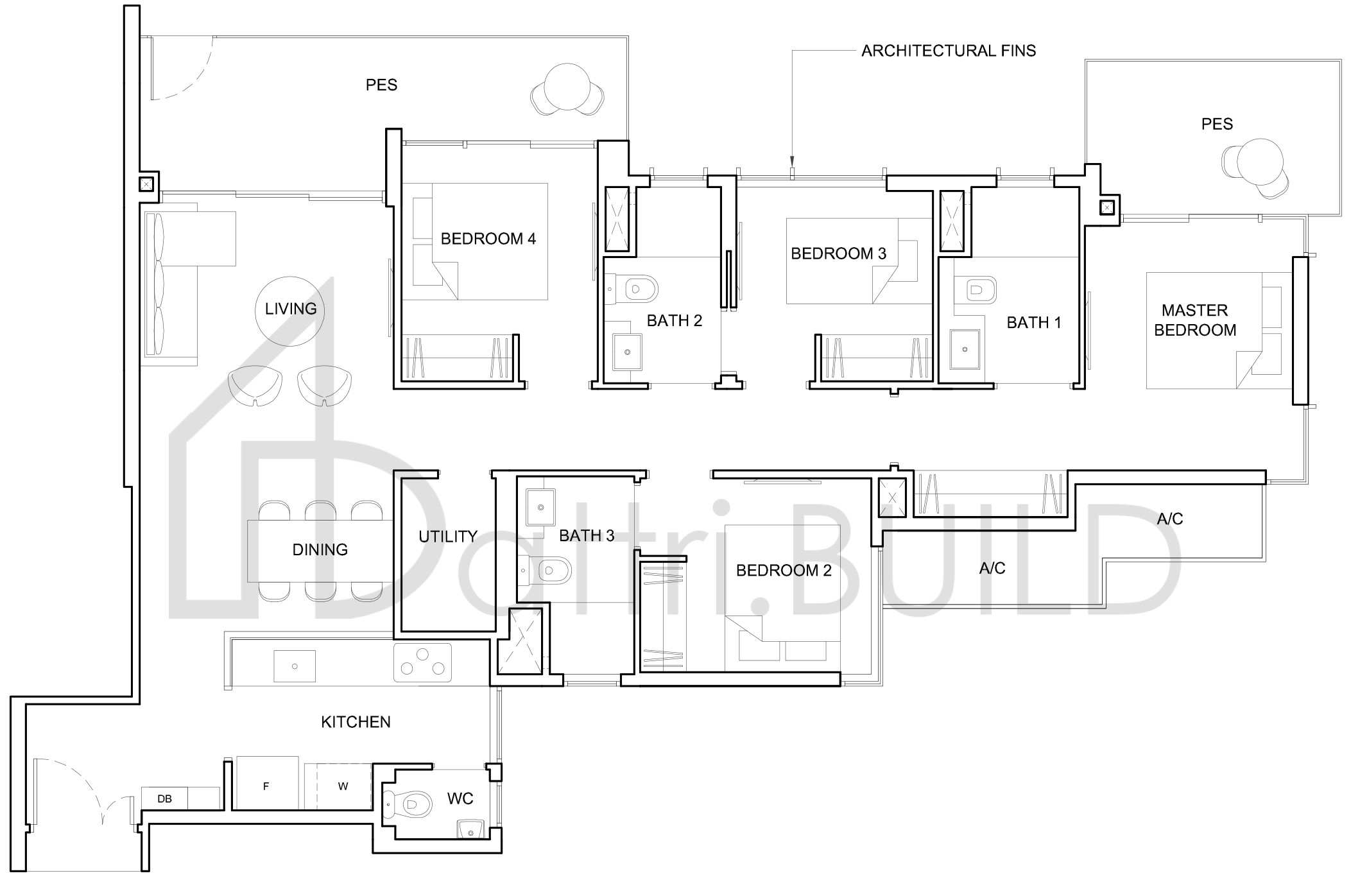 HIGH PARK RESIDENCES 4D1-P floorplan (watermarked)