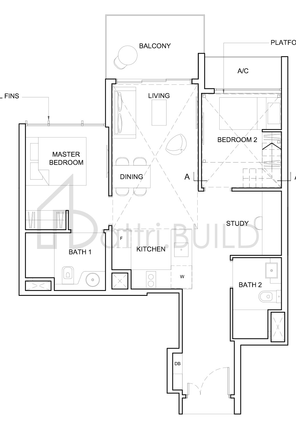 HIGH PARK RESIDENCES 2S4-PH floorplan (watermarked)
