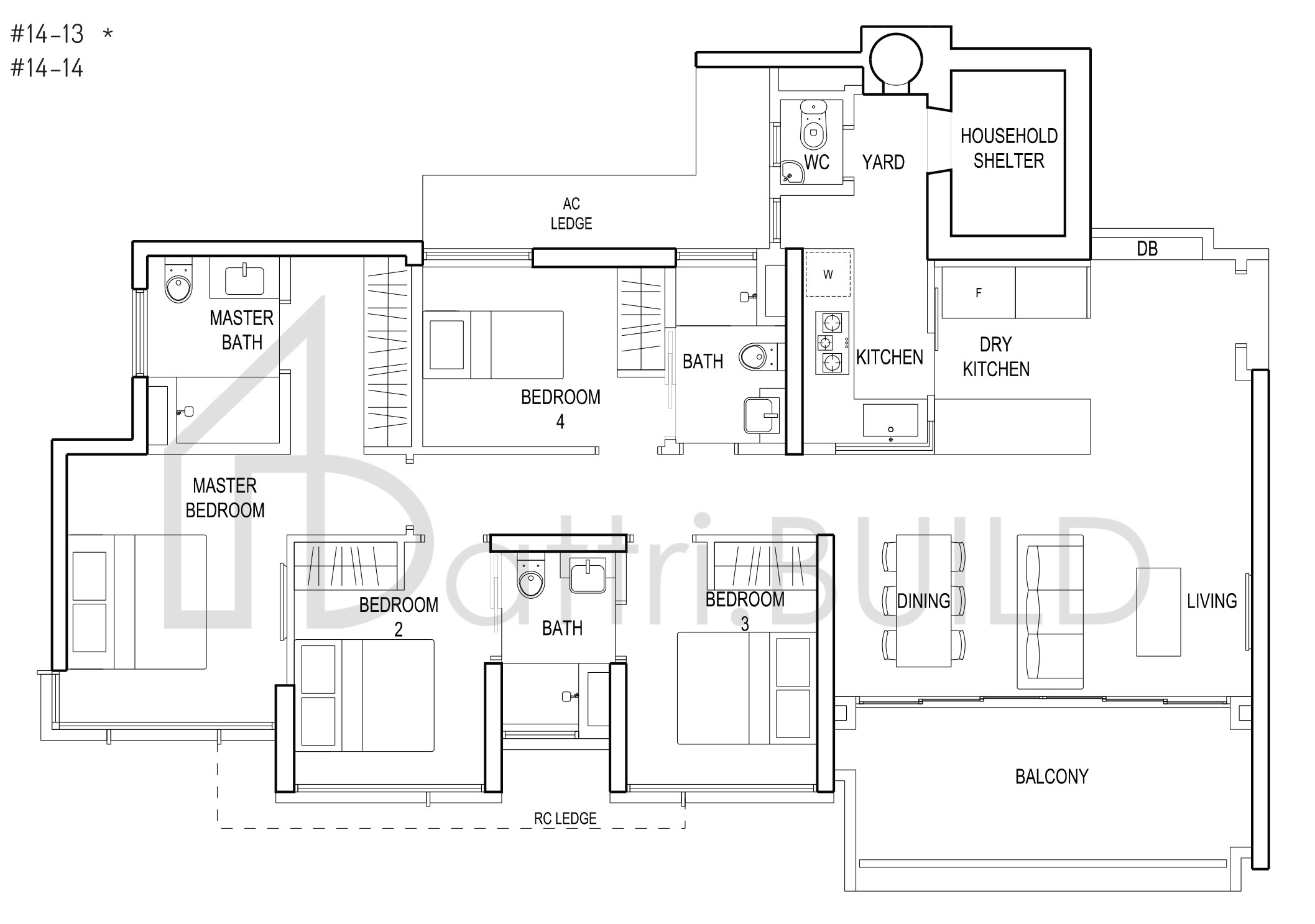 THE TERRACE D floorplan (watermarked)