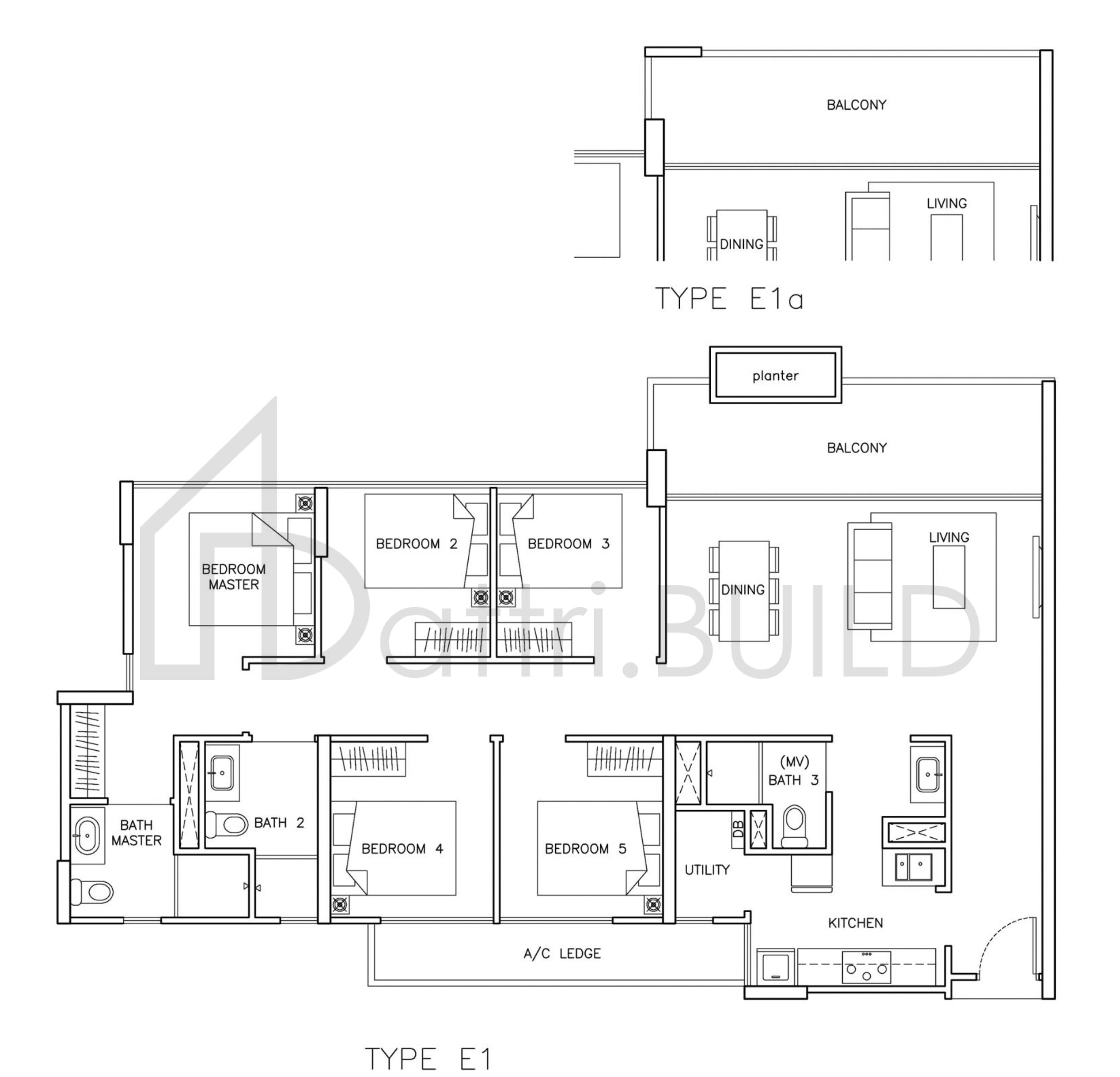 THE SANTORINI E1a floorplan (watermarked)