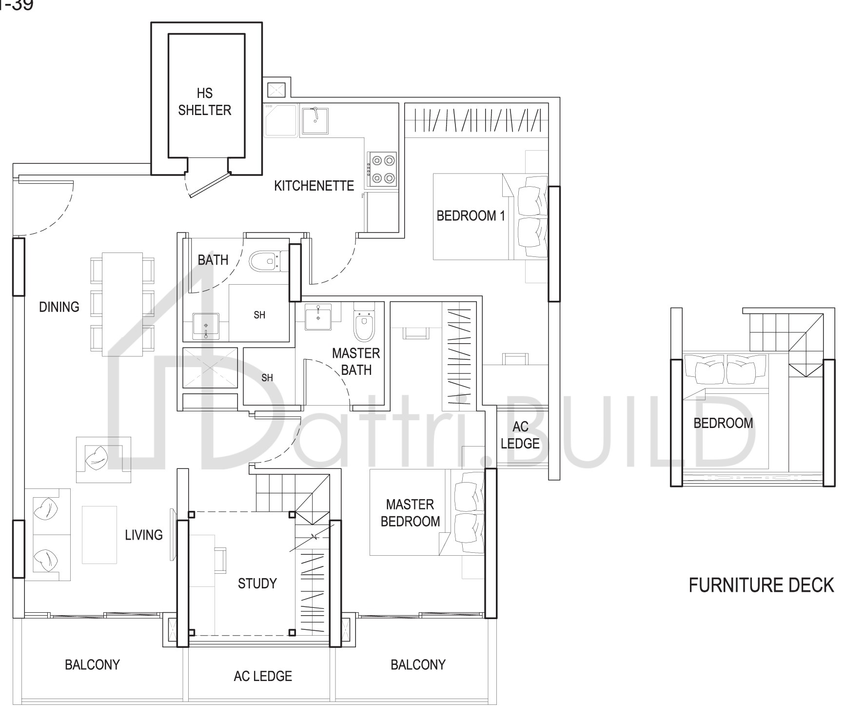 URBAN VISTA 20A3 floorplan (watermarked)