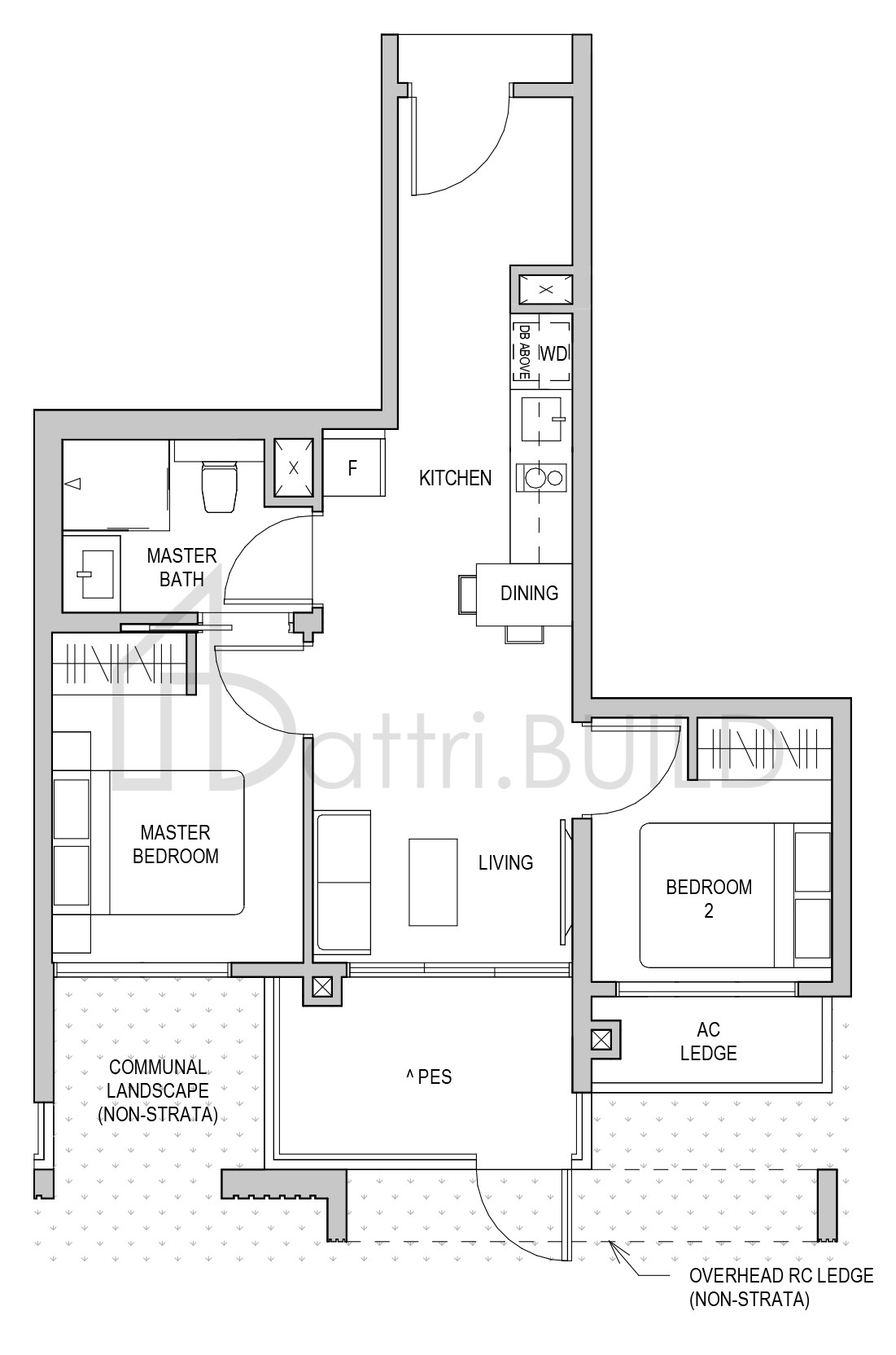 MAYFAIR MODERN B3(PES) floorplan (watermarked)