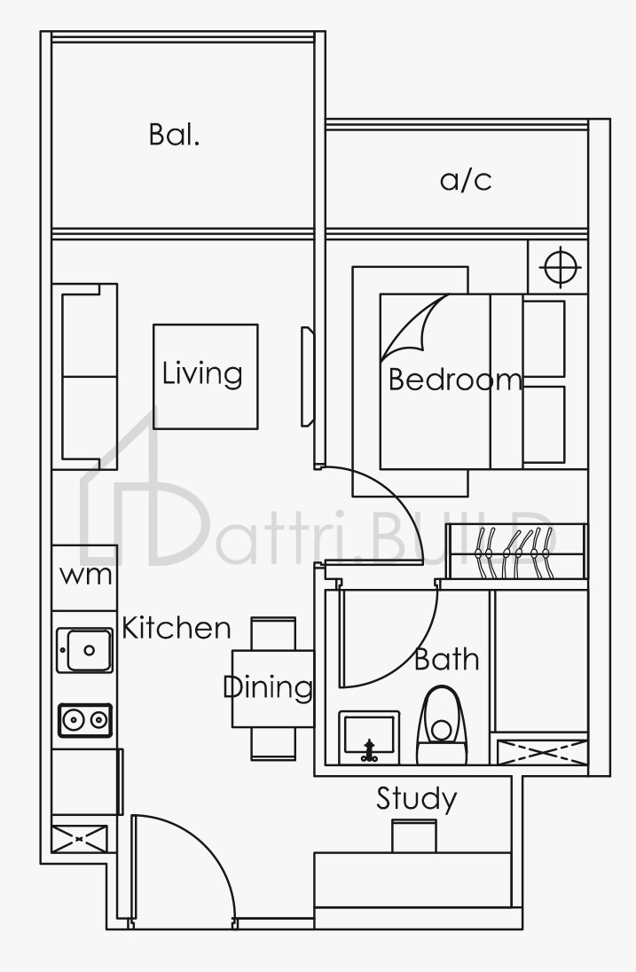 LOFT @ STEVENS D floorplan (watermarked)