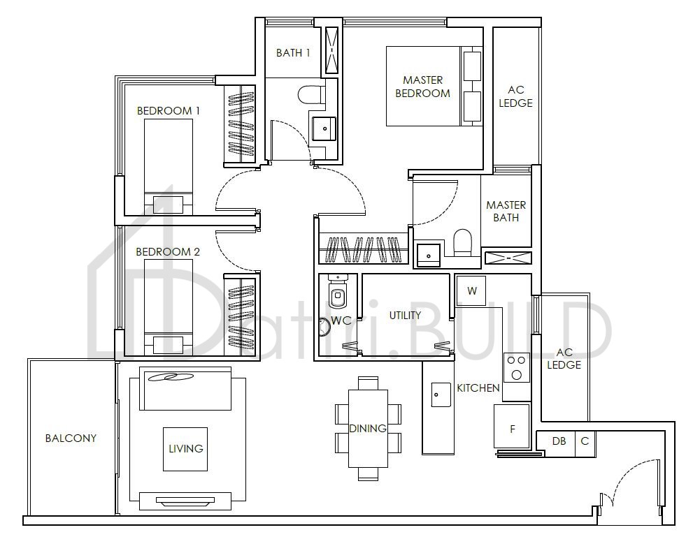 HIGHLINE RESIDENCES C3 floorplan (watermarked)