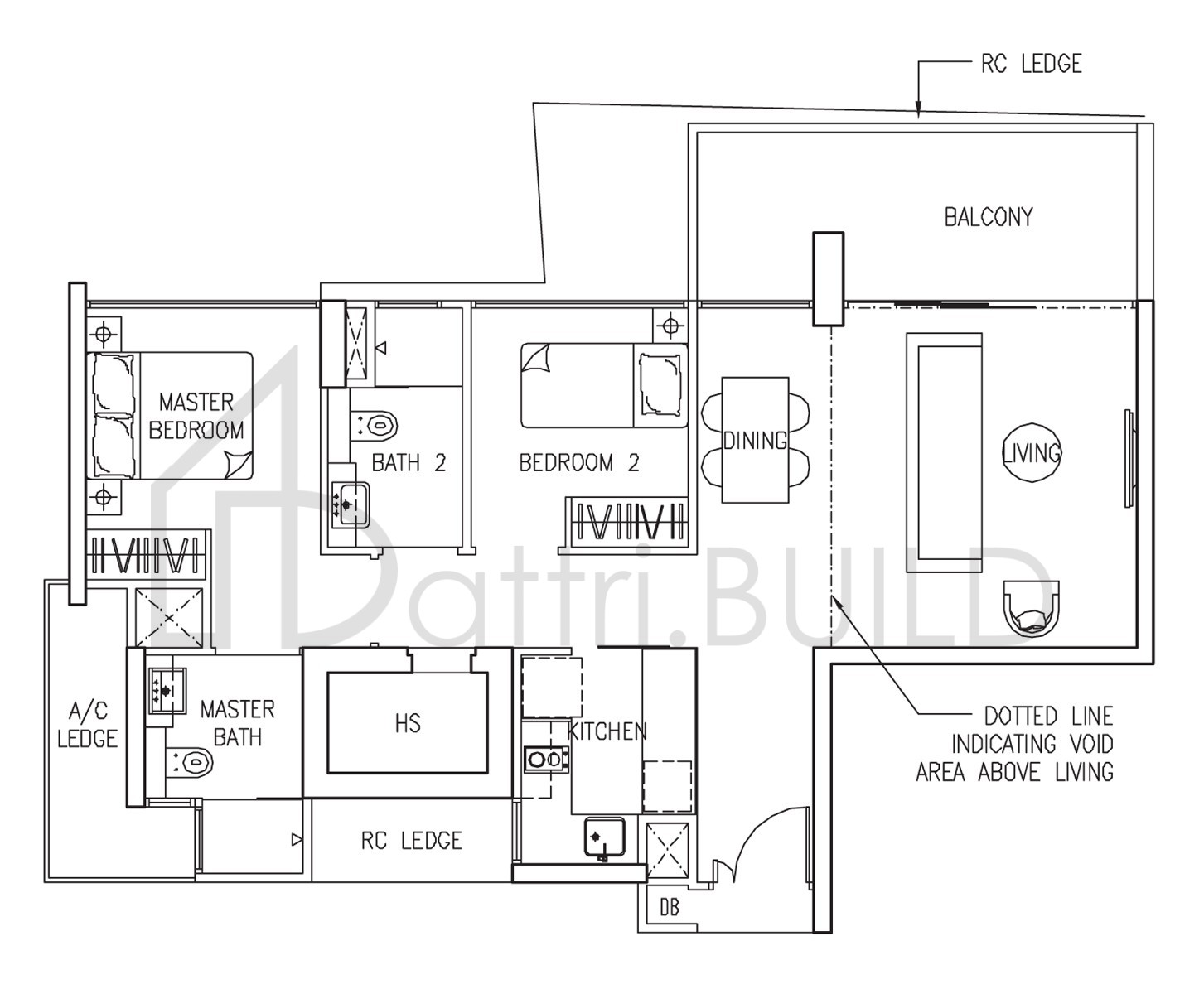 THE TRILINQ B3 floorplan (watermarked)
