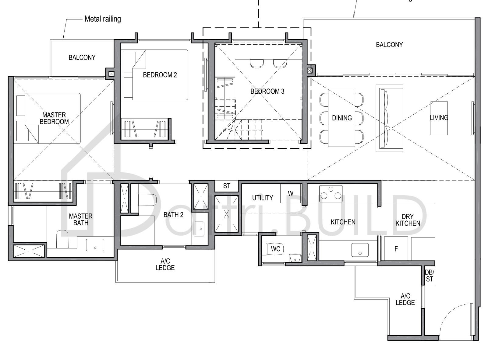 PARK COLONIAL 3D2a-PH floorplan (watermarked)