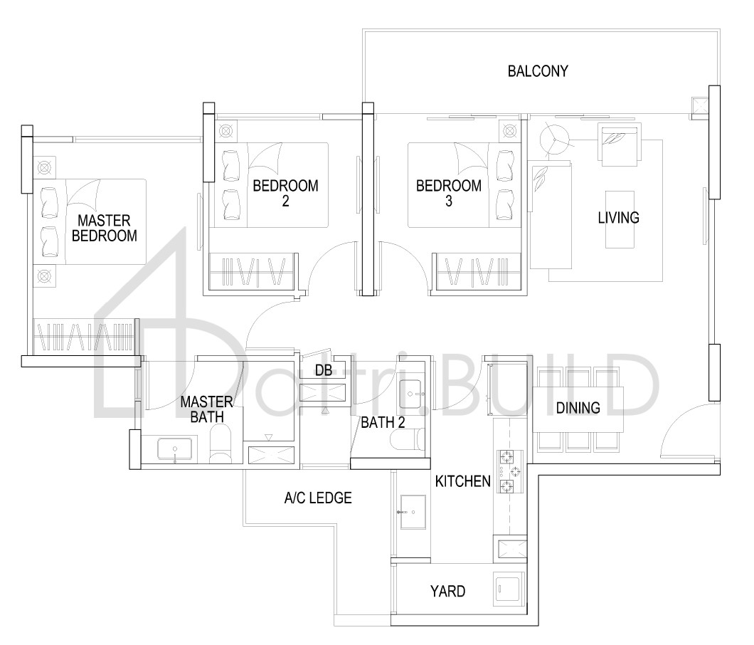 FLO RESIDENCE B1a1 floorplan (watermarked)