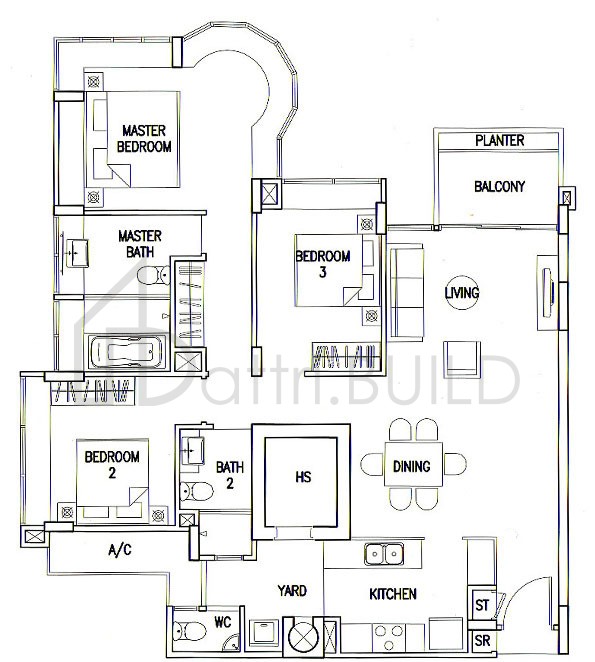 THE CALROSE B4 floorplan (watermarked)