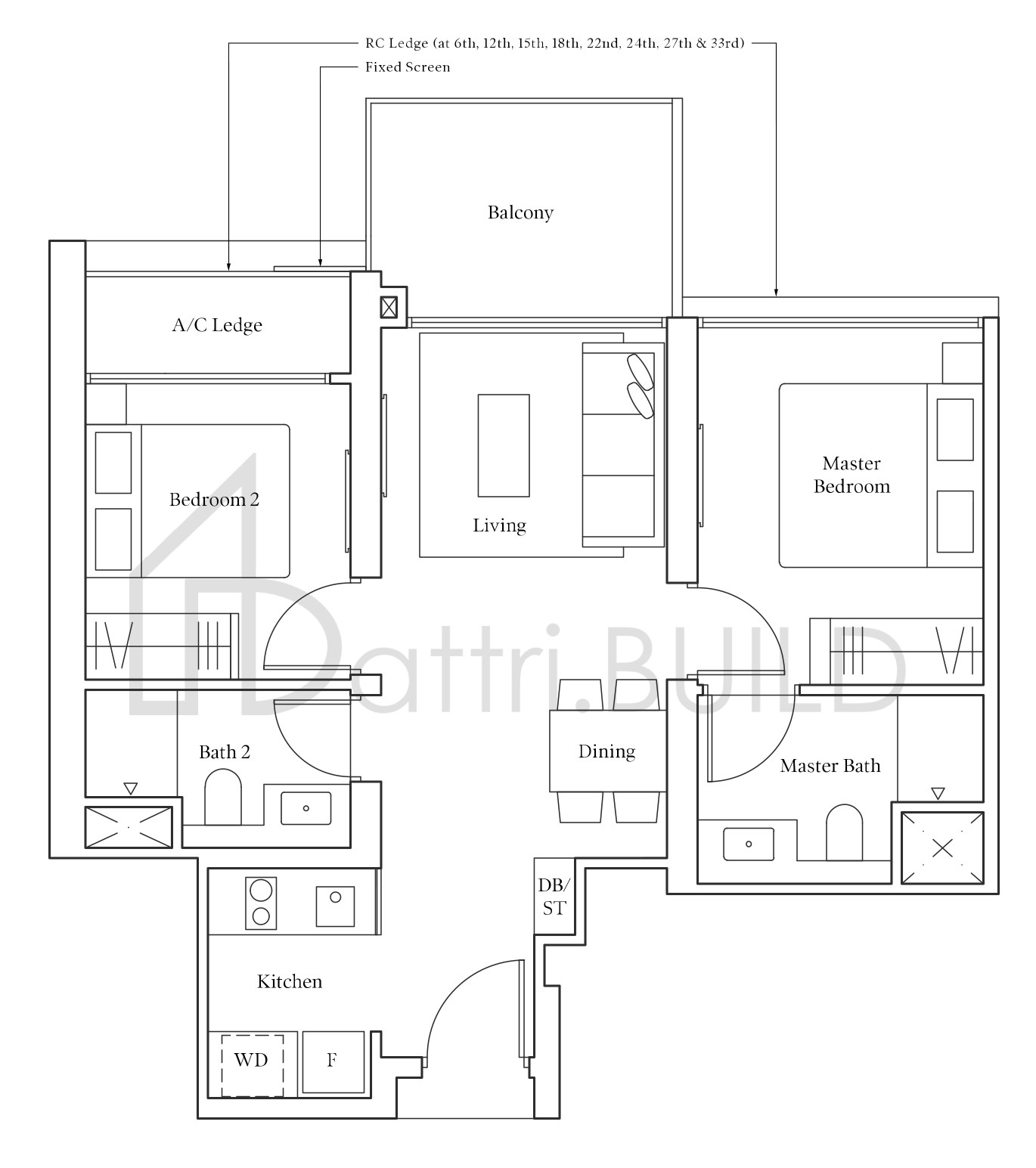 AVENUE SOUTH RESIDENCE BP1 floorplan (watermarked)
